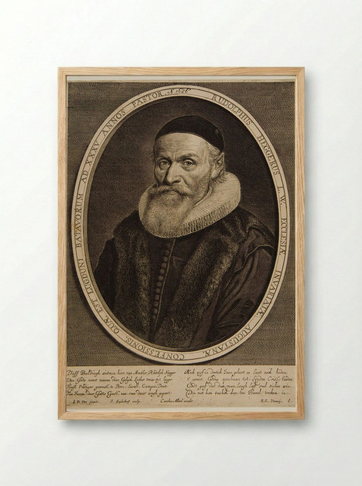 Rudolphus Heggerus - Jonas Suyderhoef - Framed Print Wood