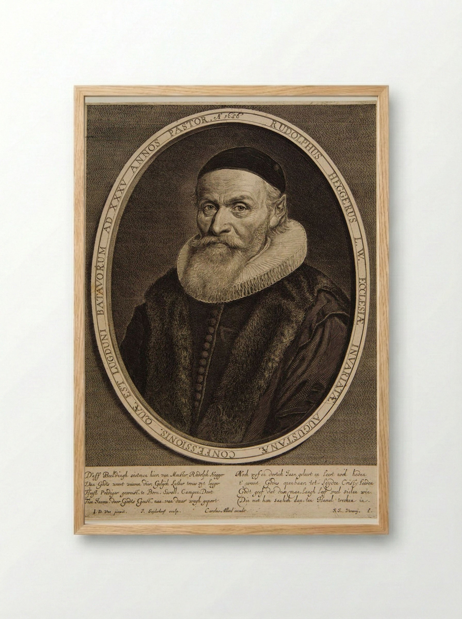 Rudolphus Heggerus - Jonas Suyderhoef - Framed Print Wood