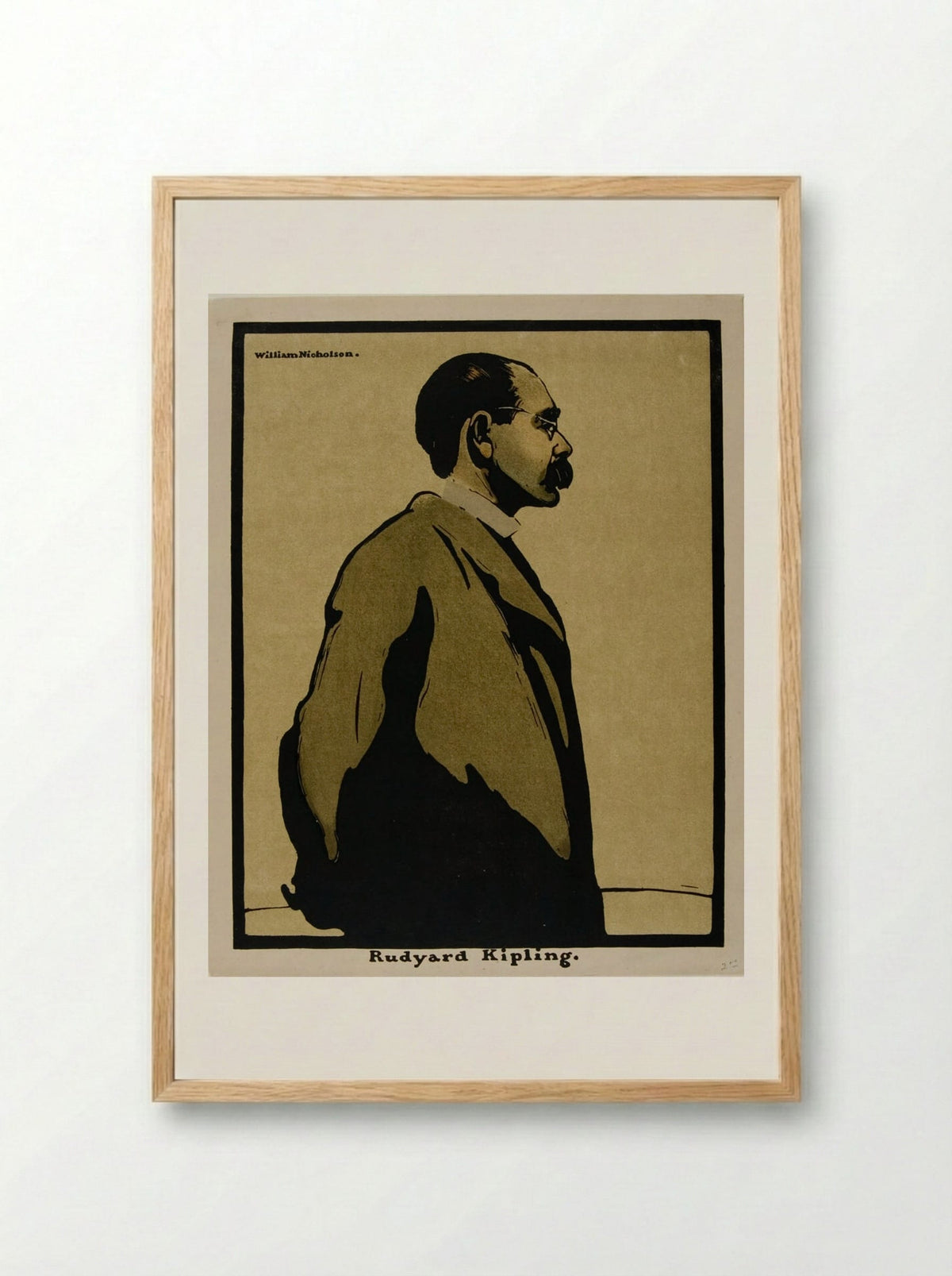 Rudyard Kipling - William Nicholson - Framed Print Wood