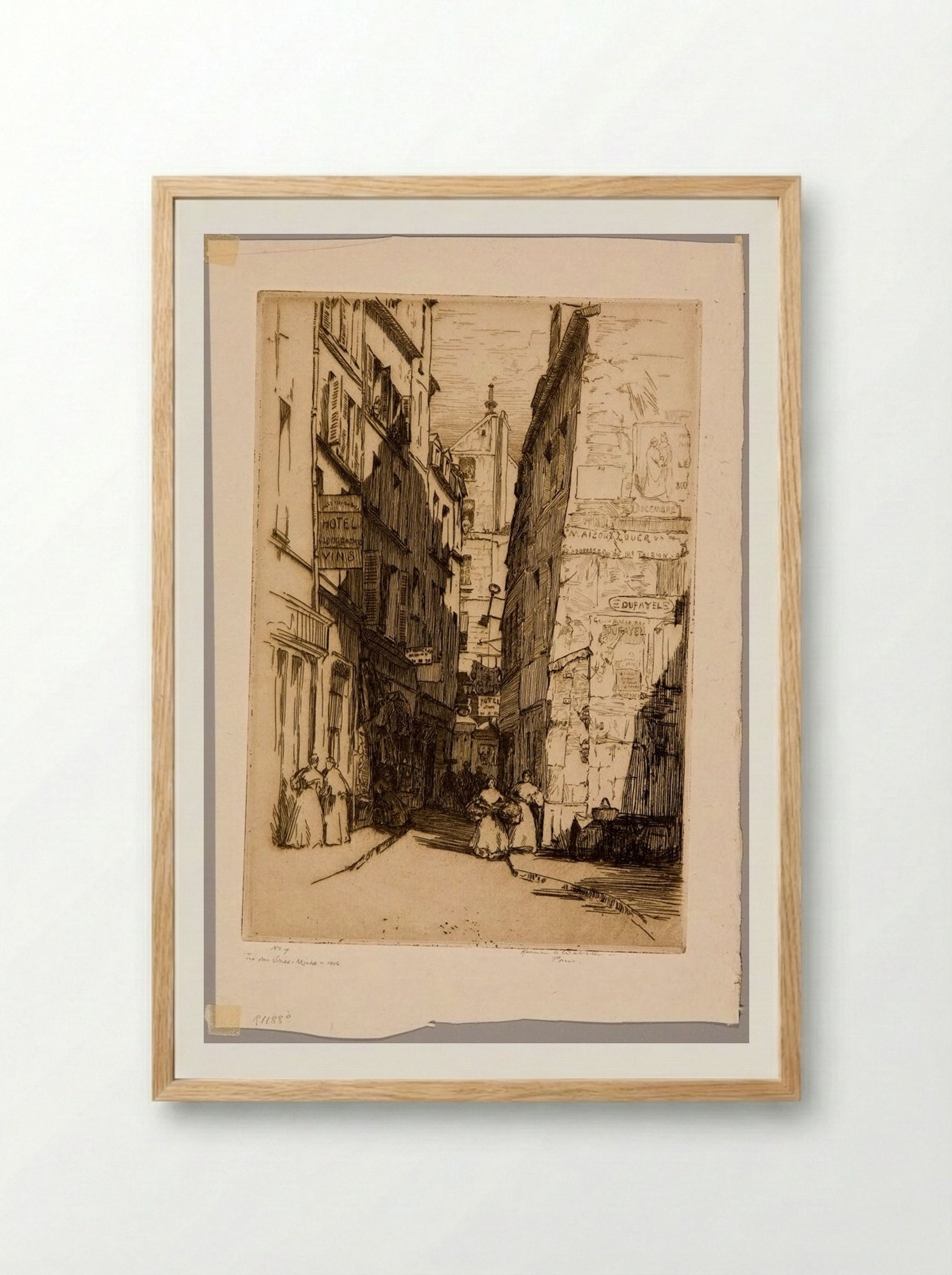 Rue Brisemiche, Paris - Herman Armour Webster - Framed Print Wood