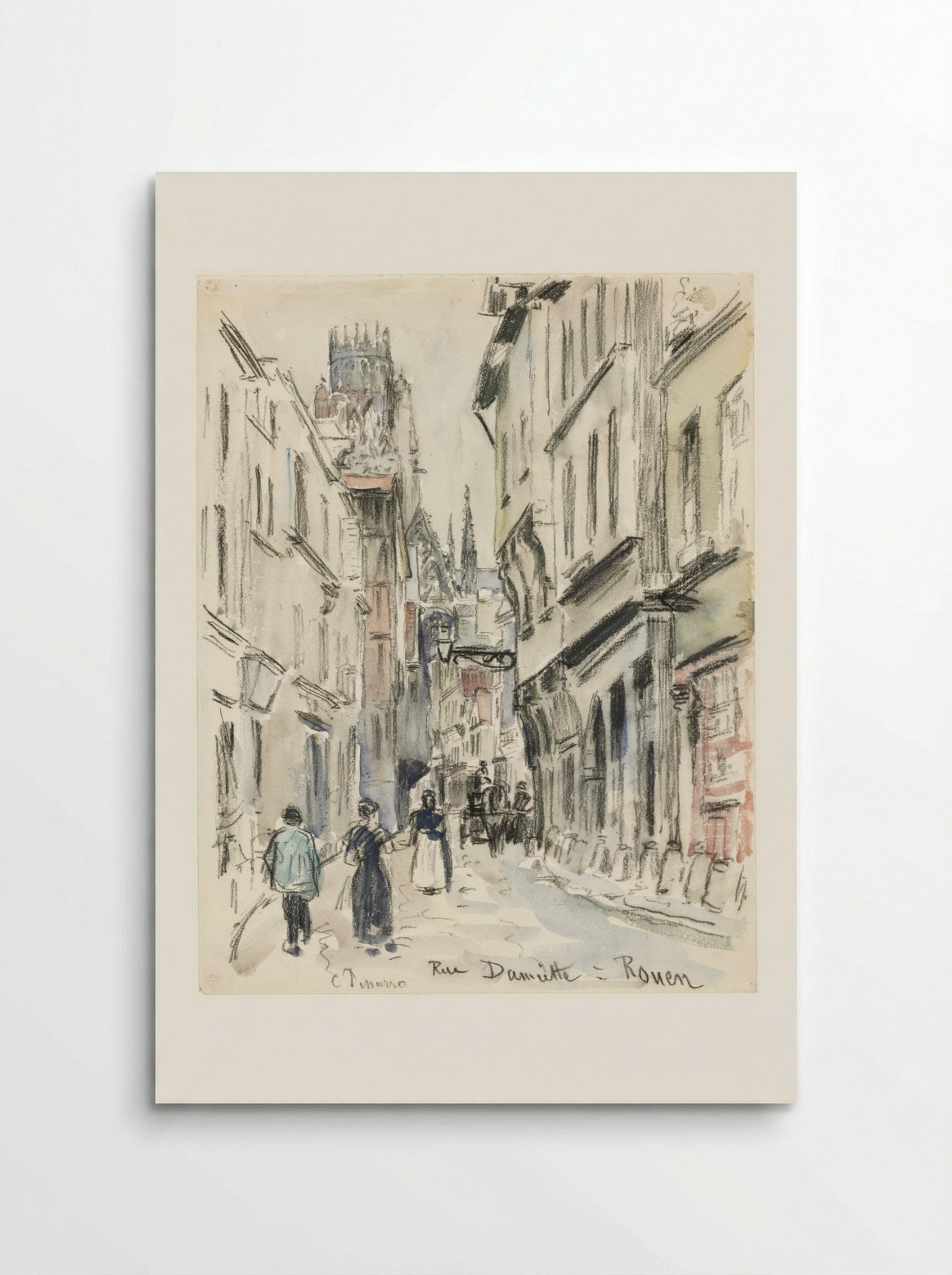 Rue Damiette, Rouen - Camille Pissarro - Poster
