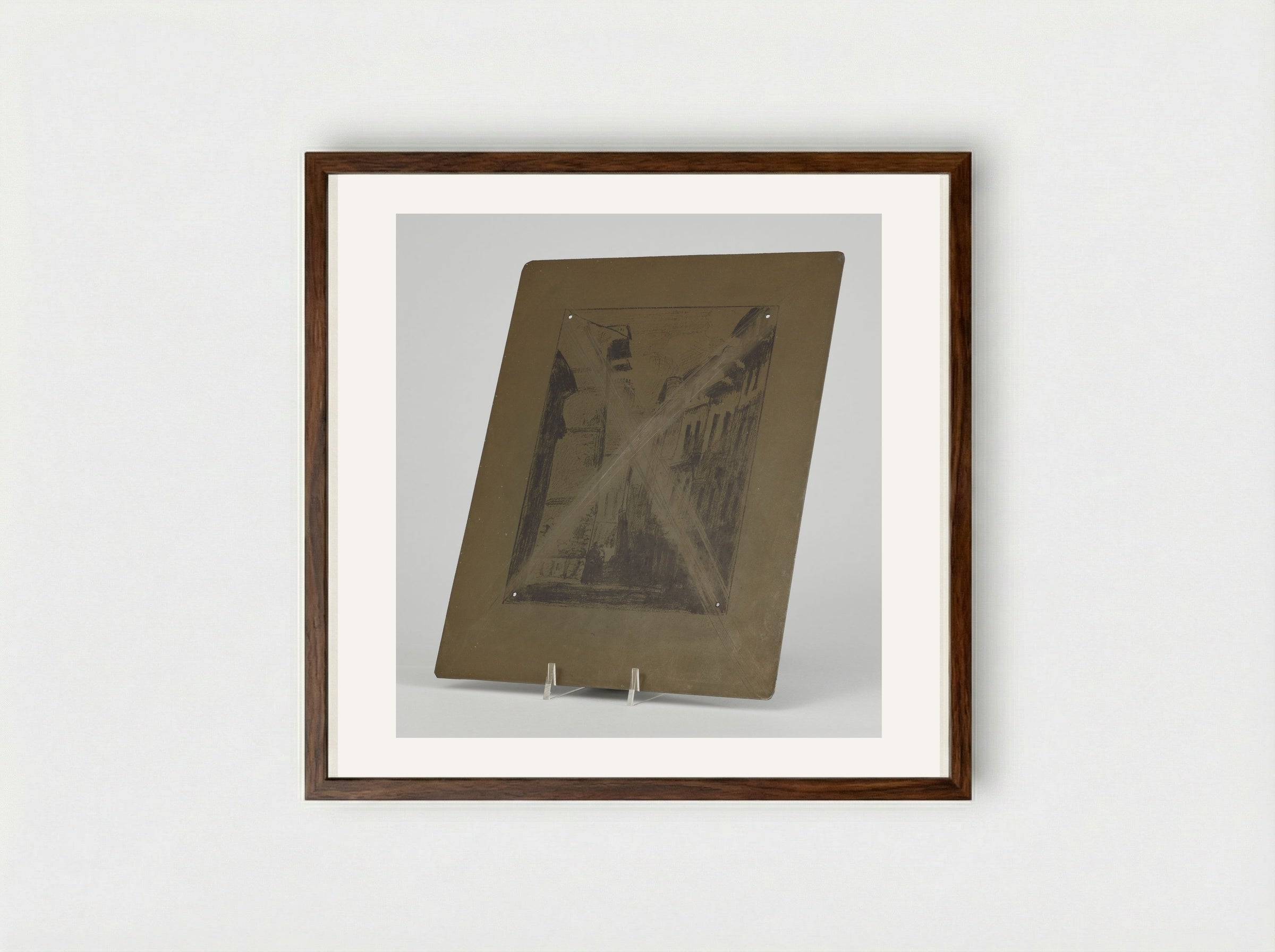 Rue Molière - Camille Pissarro - Framed Print Dark Wood