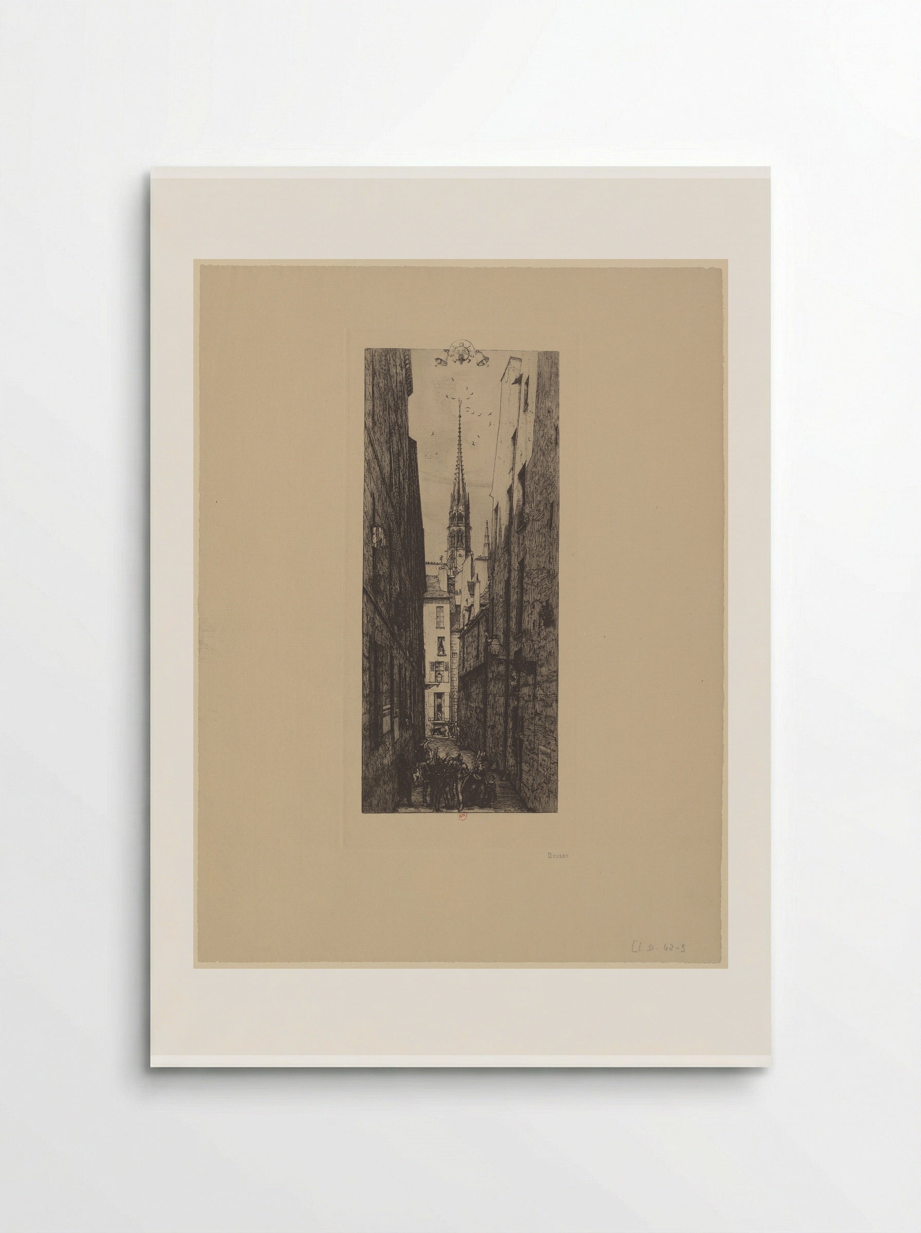 Rue de Chantres - Charles Meryon - Poster