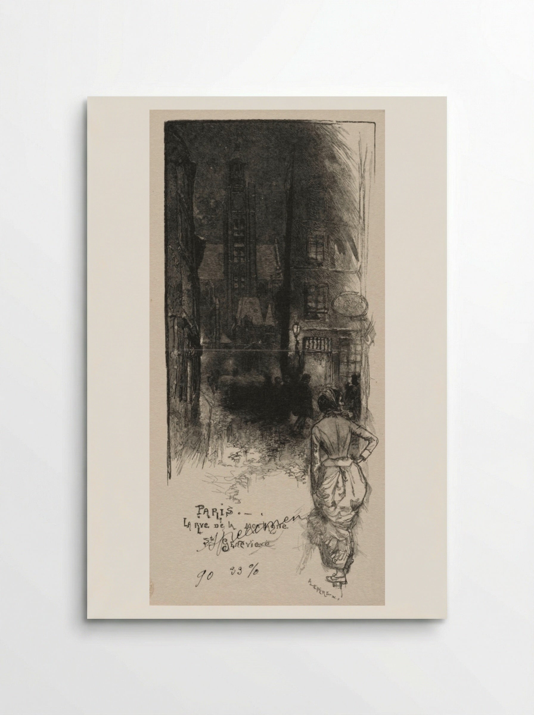 Rue de la Montagne, St. Geneviève - Auguste Louis Lepère - Poster