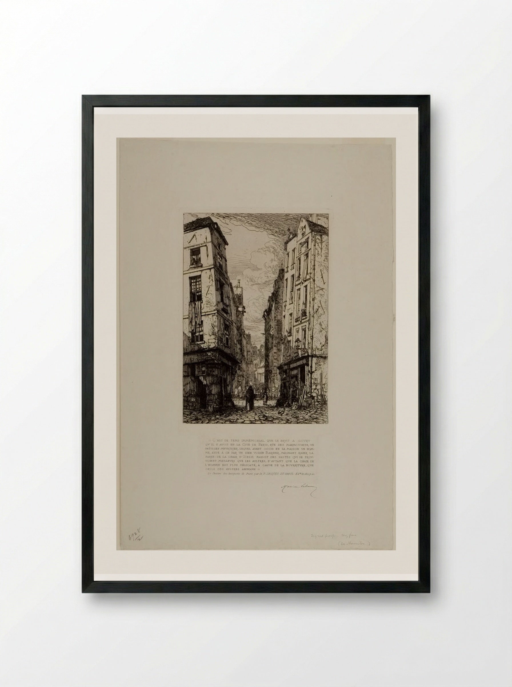 Rue des Marmousets - Maxime Lalanne - Framed Print Black