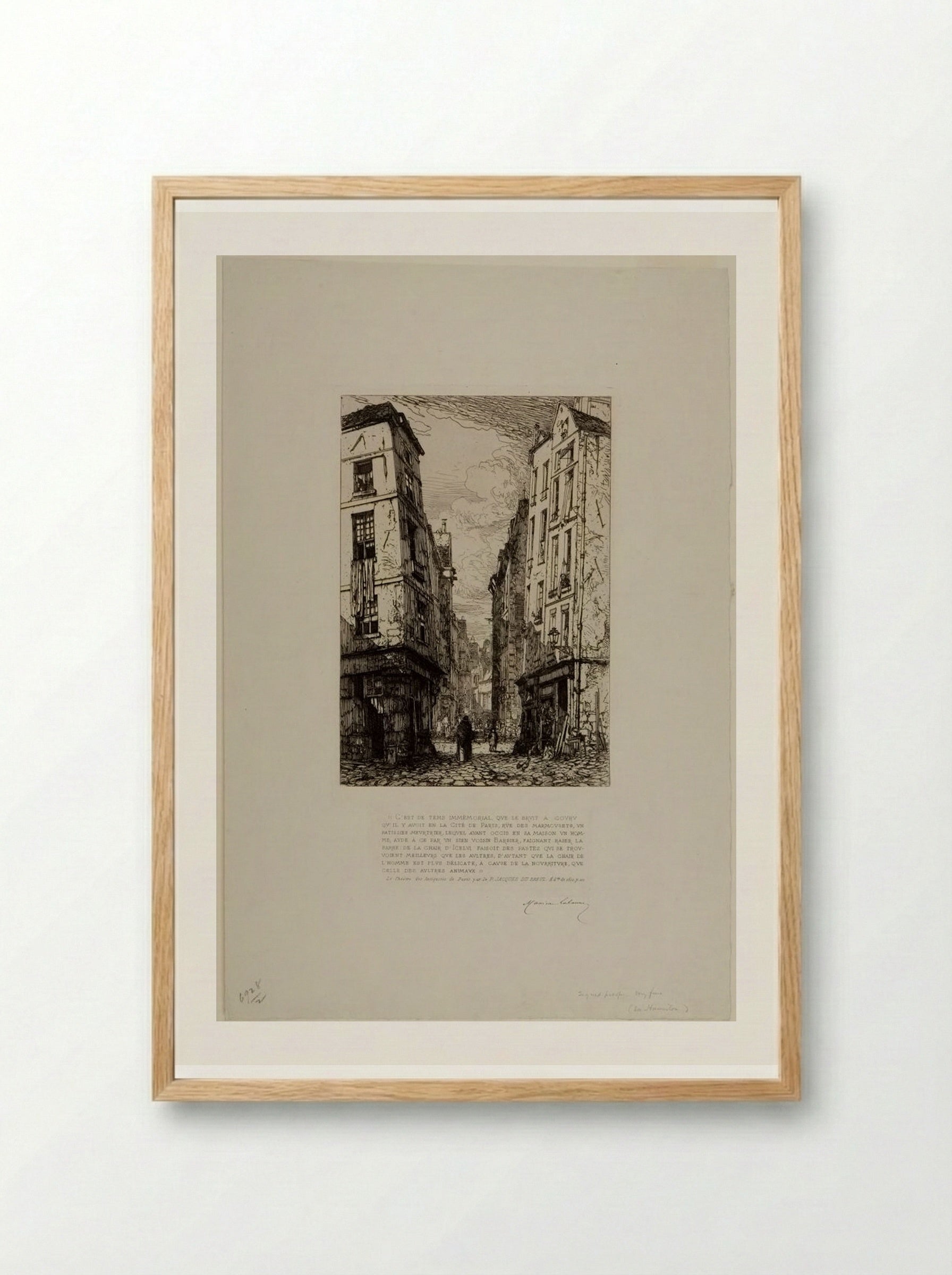 Rue des Marmousets - Maxime Lalanne - Framed Print Wood