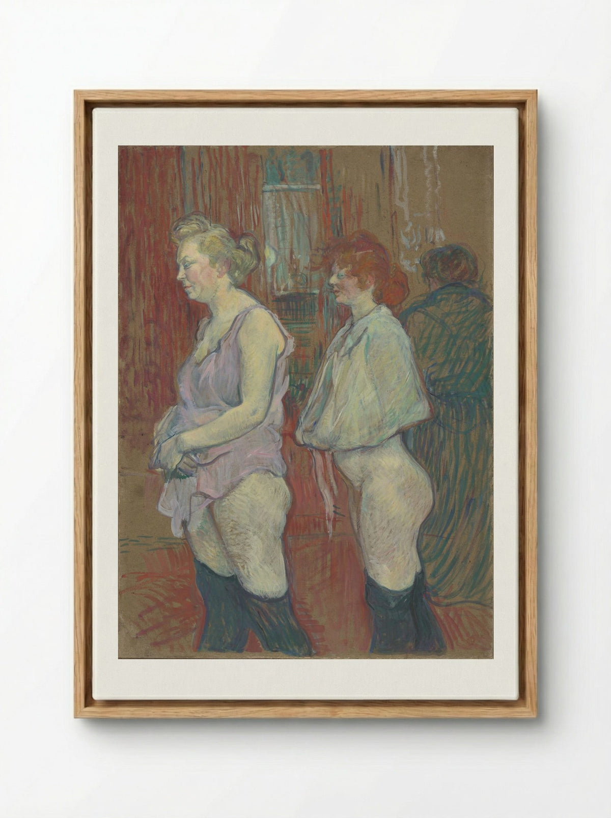 Rue des Moulins - Henri de Toulouse-Lautrec - Framed Canvas Wood