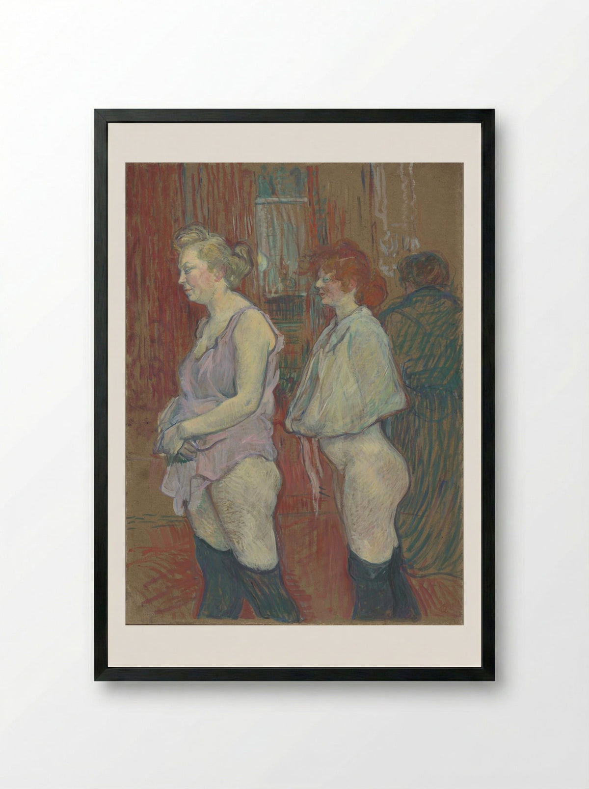 Rue des Moulins - Henri de Toulouse-Lautrec - Framed Print Black