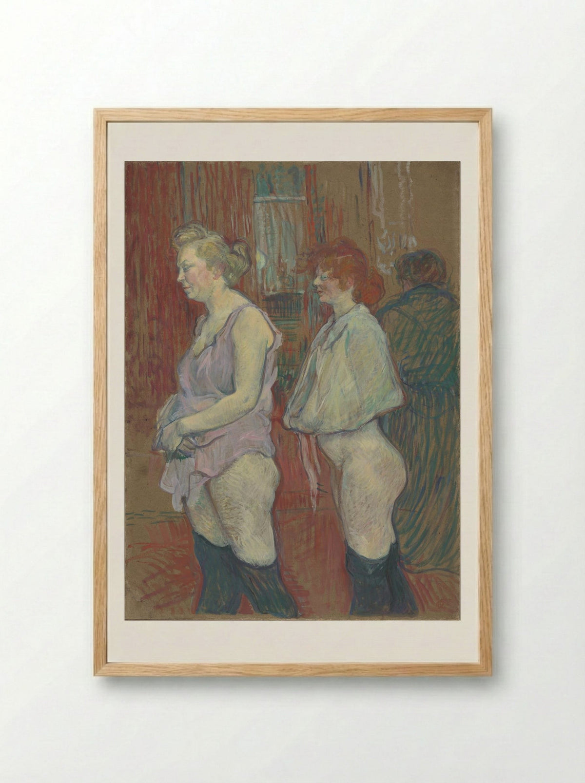 Rue des Moulins - Henri de Toulouse-Lautrec - Framed Print Wood