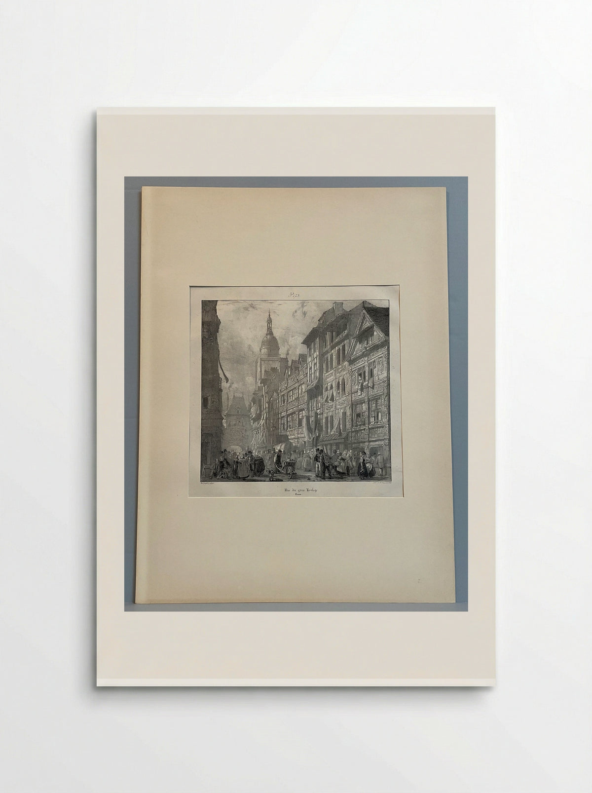Rue du Gros Horloge, Rouen - Richard Parkes Bonington - Poster