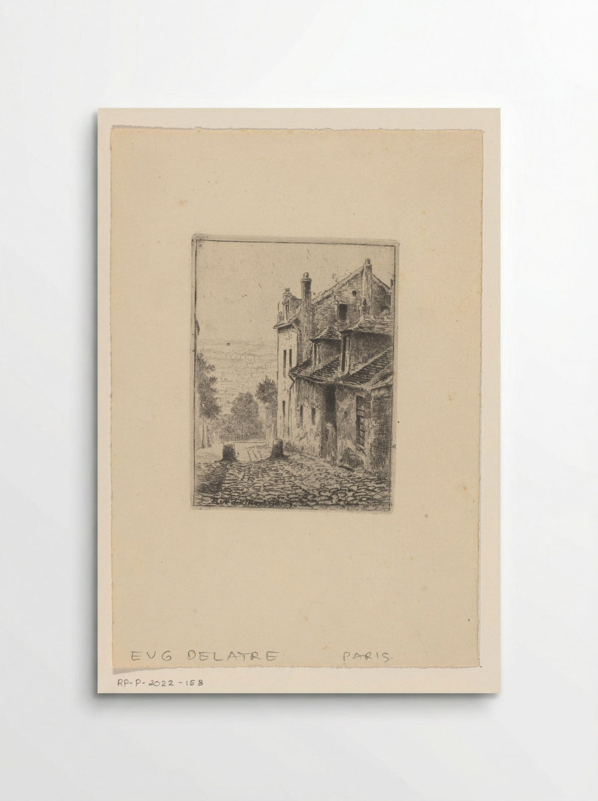 Rue du Mont Cenis (Parijs), omlaag kijkend - Eugène Delâtre - Poster