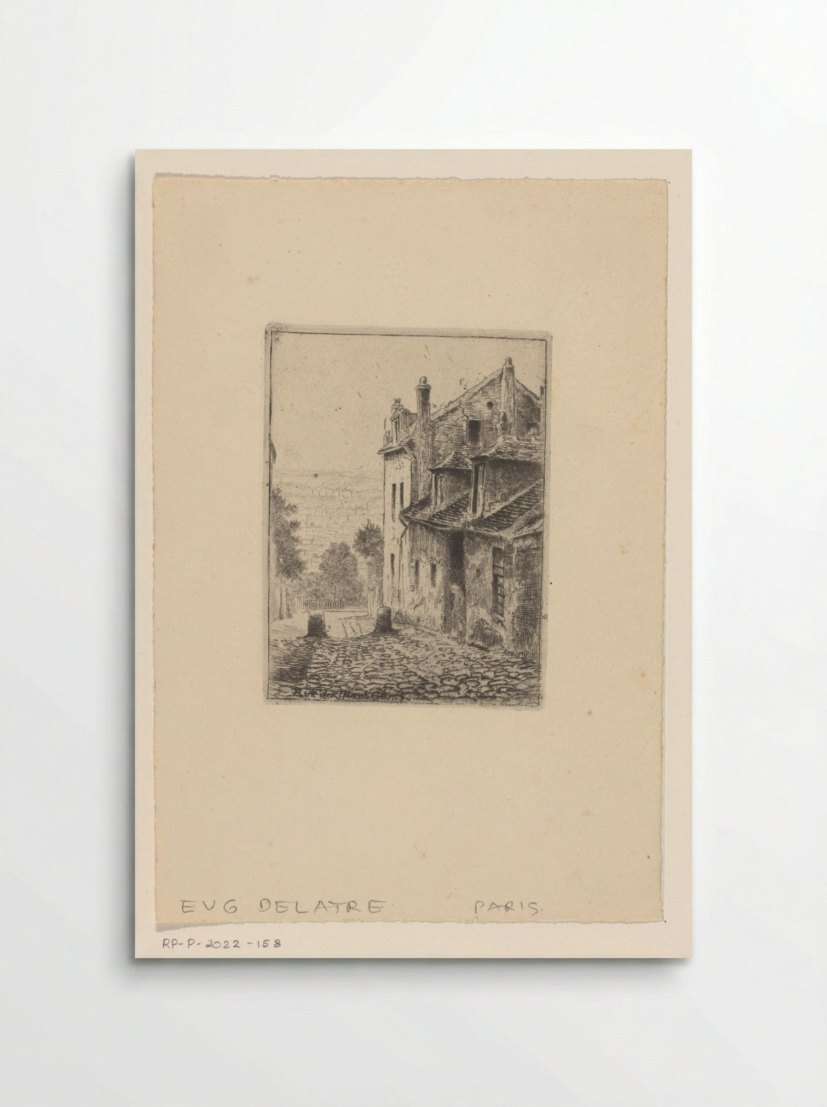 Rue du Mont Cenis (Parijs), omlaag kijkend - Eugène Delâtre - Poster