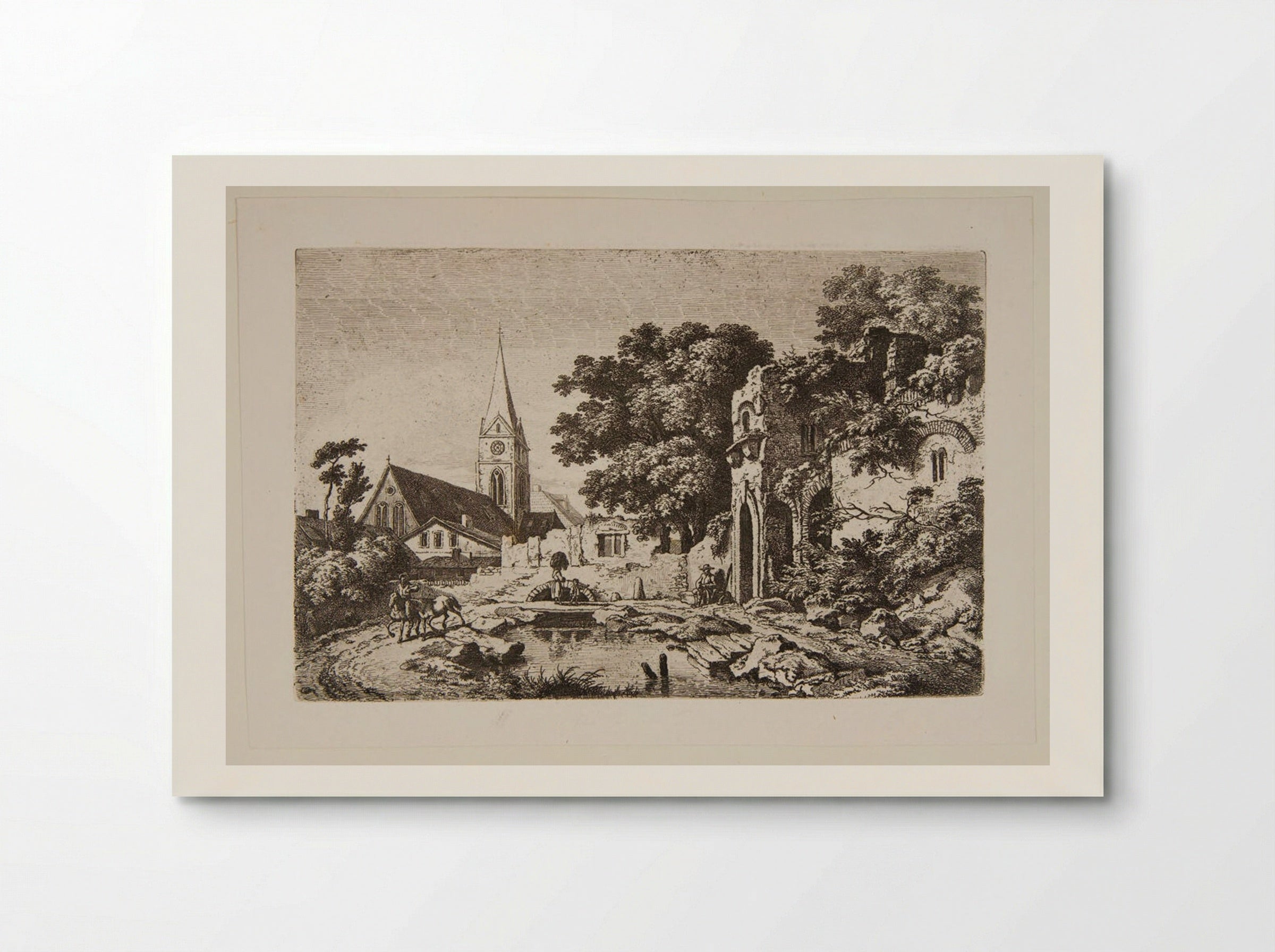 Ruined Walls of an Old Town - Ferdinand Kobell - Poster