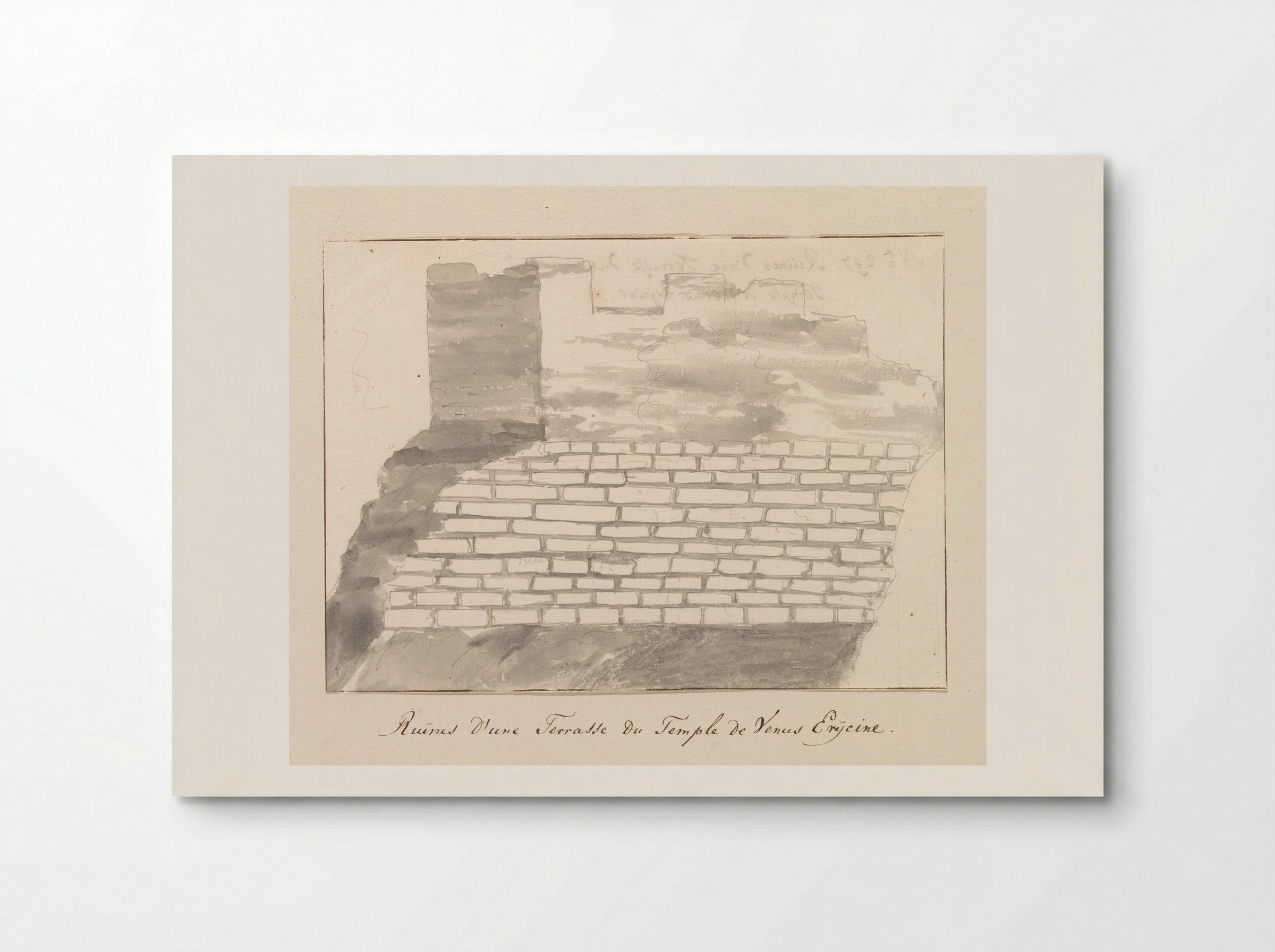 Ruines d'une Terrasse du Temple de Venus Erycine - Louis Ducros - Poster