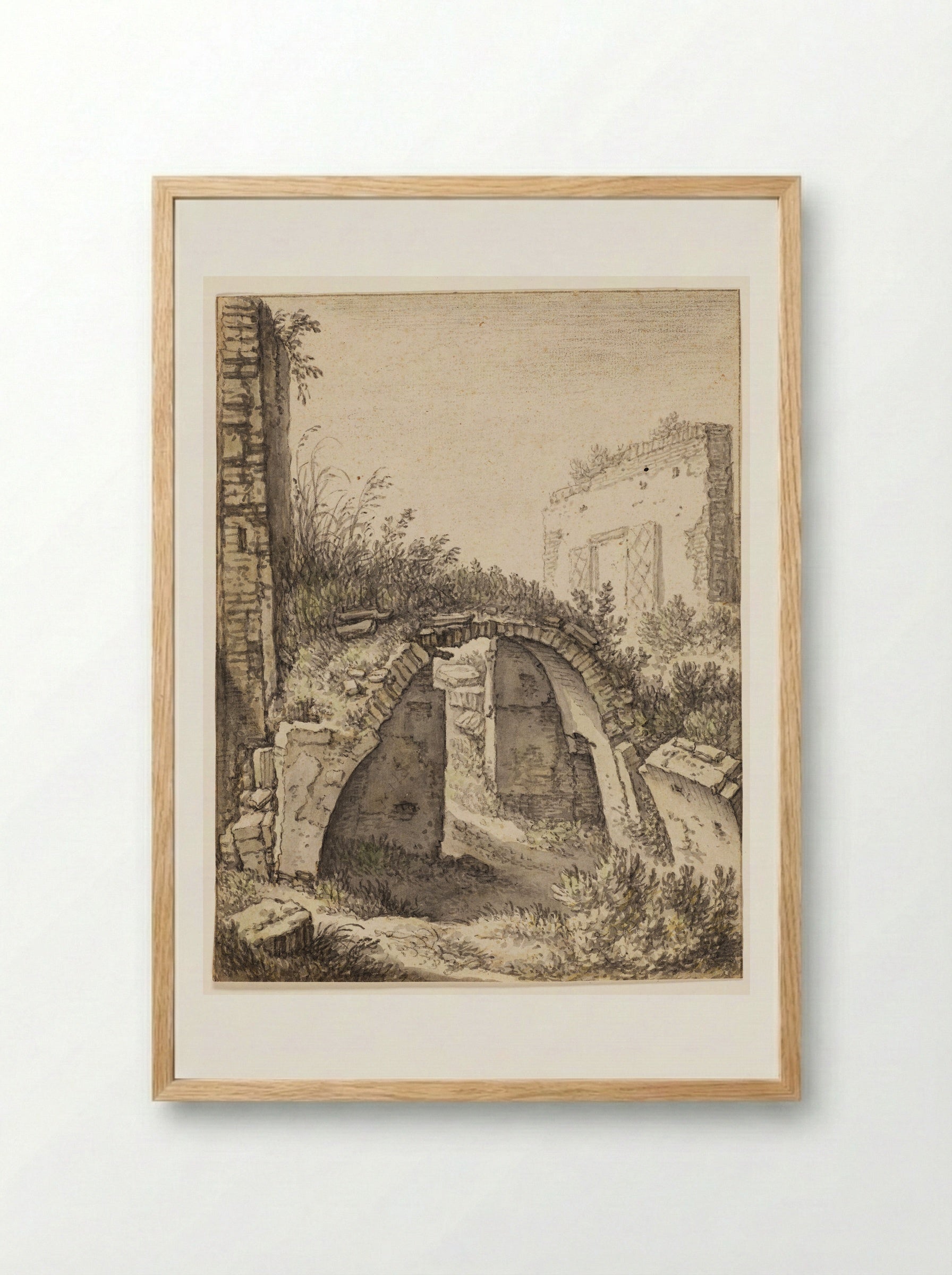 Ruins in Utrecht by the Saint Jobsgasthuis - Herman Saftleven - Framed Print Wood