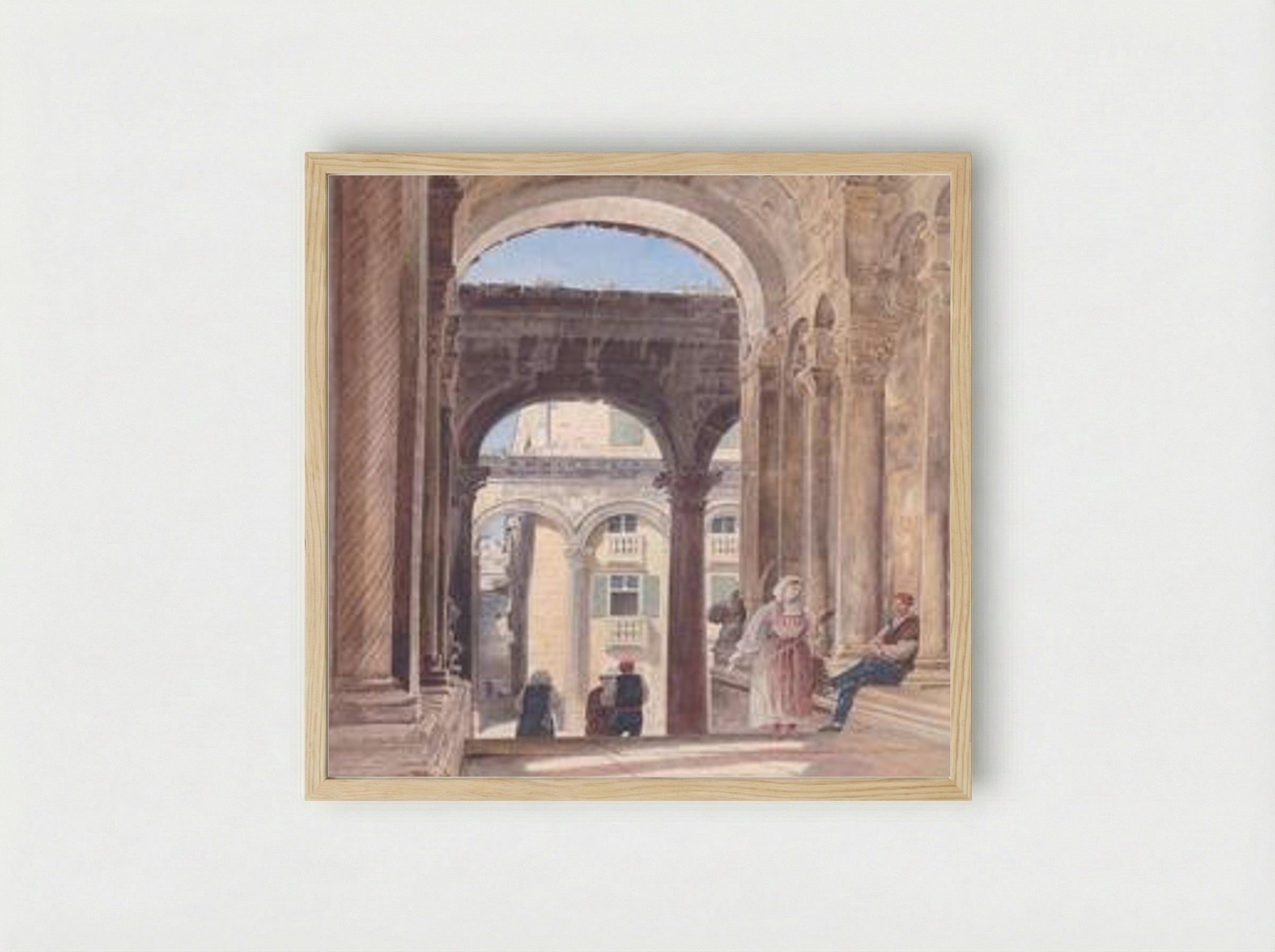 Ruins of Diocletian at Spalato - Rudolf von Alt - Framed Print Wood