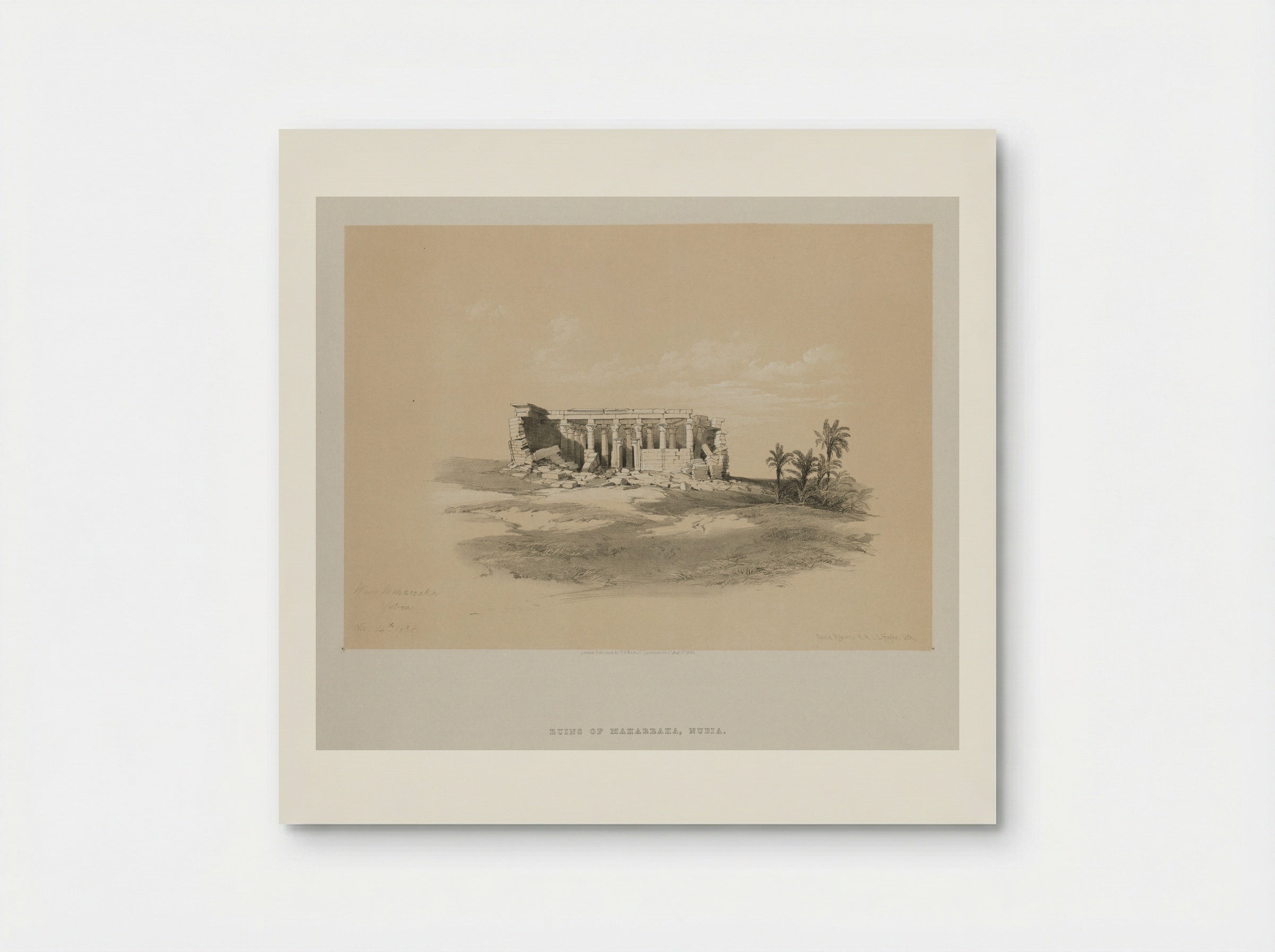 Ruins of Maharraka, Nubia - Louis Haghe - Poster