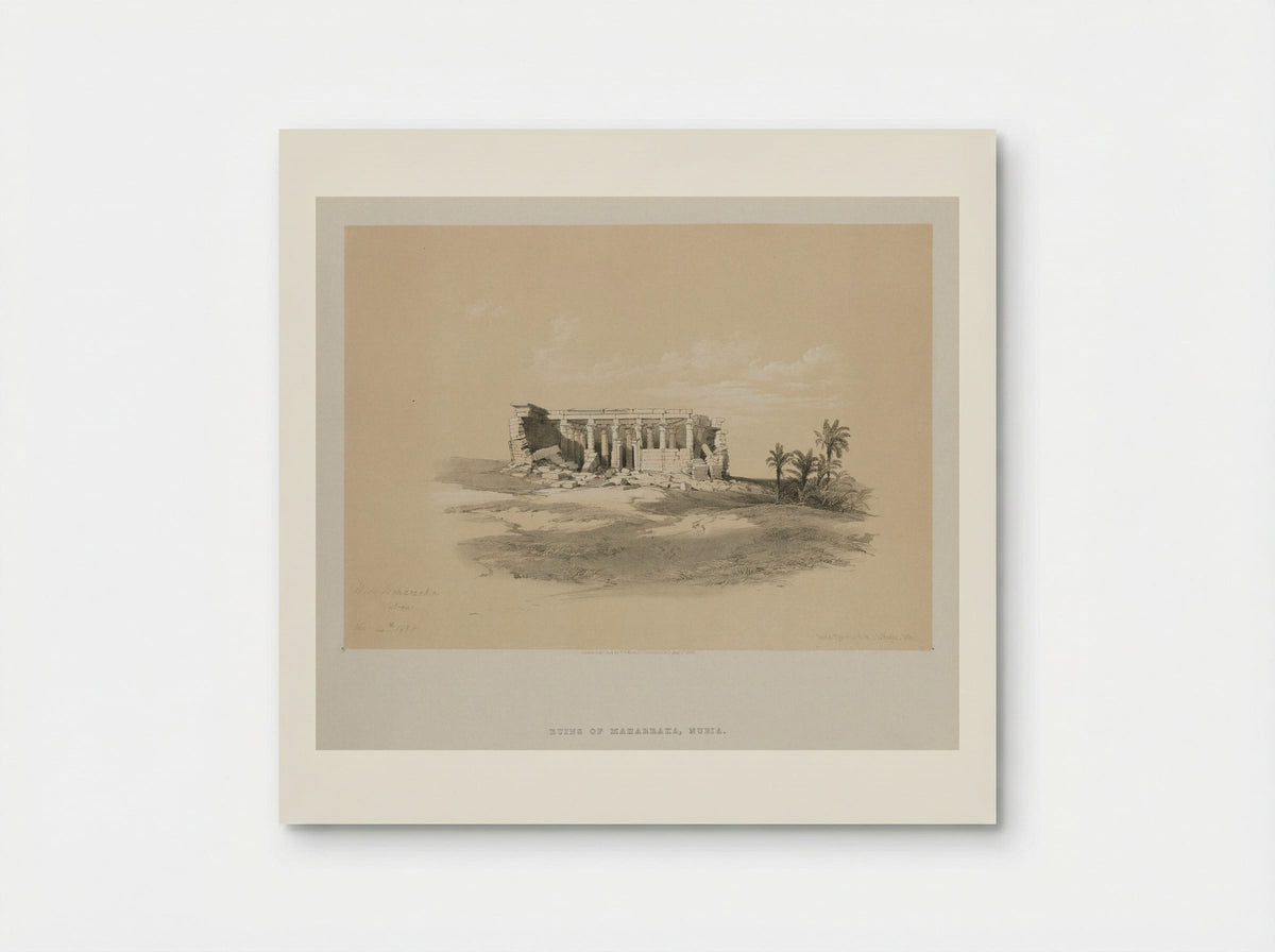 Ruins of Maharraka, Nubia - Louis Haghe - Poster