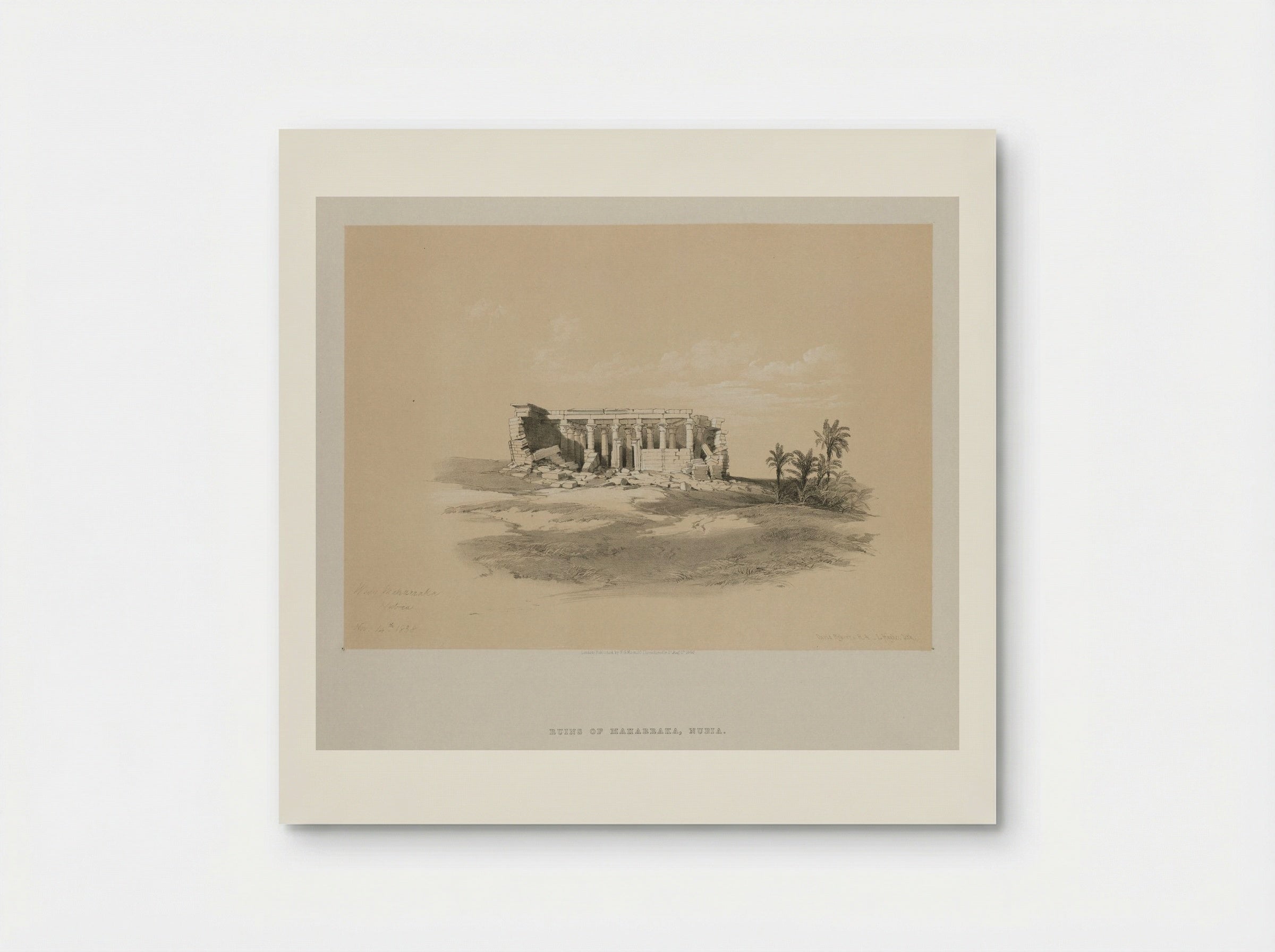 Ruins of Maharraka, Nubia - Louis Haghe - Poster