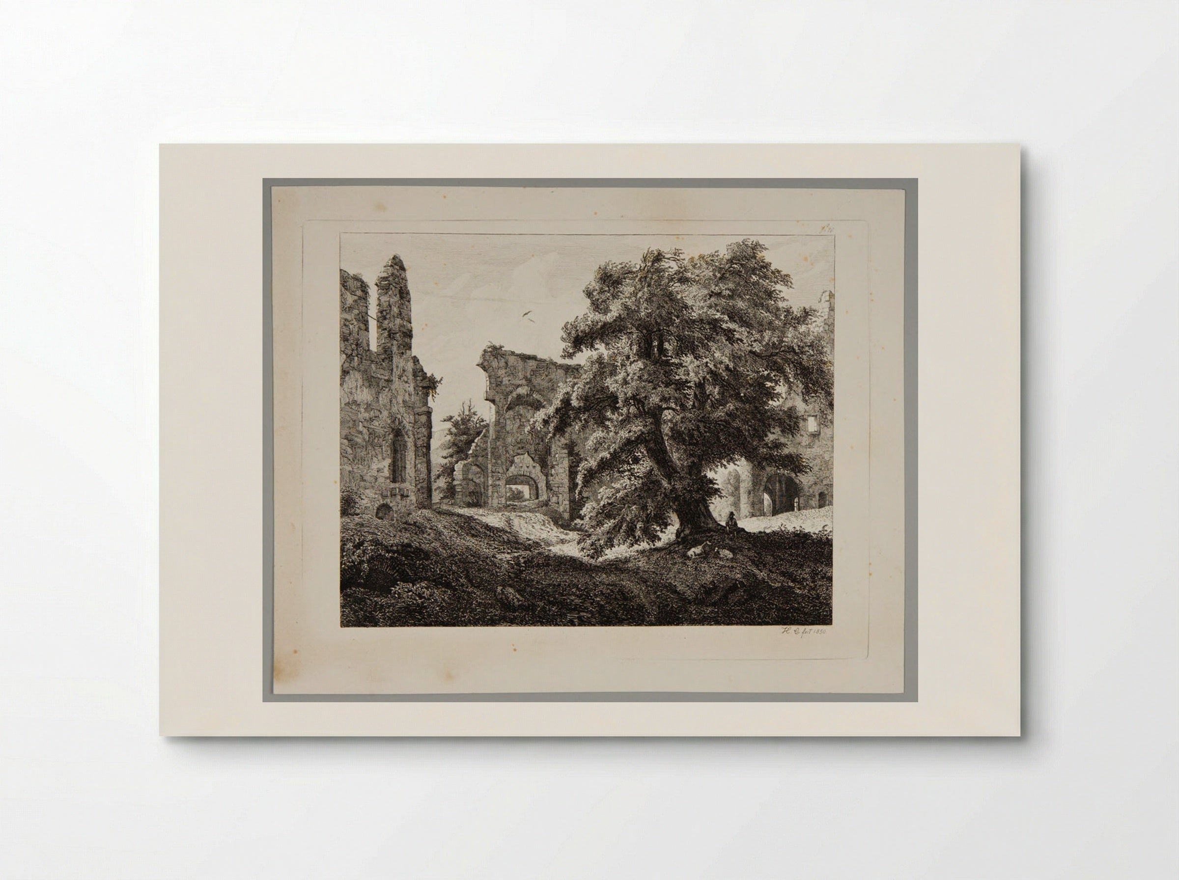 Ruins of Schloss Hartenstein - Johann Hermann Carmiencke - Poster