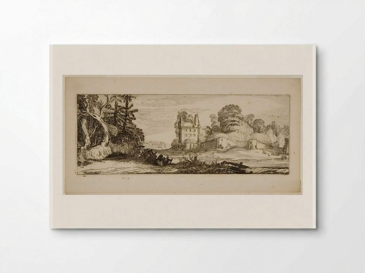 Ruins of a House and a Herdsman Playing the Flute - Jan van de Velde II - Poster
