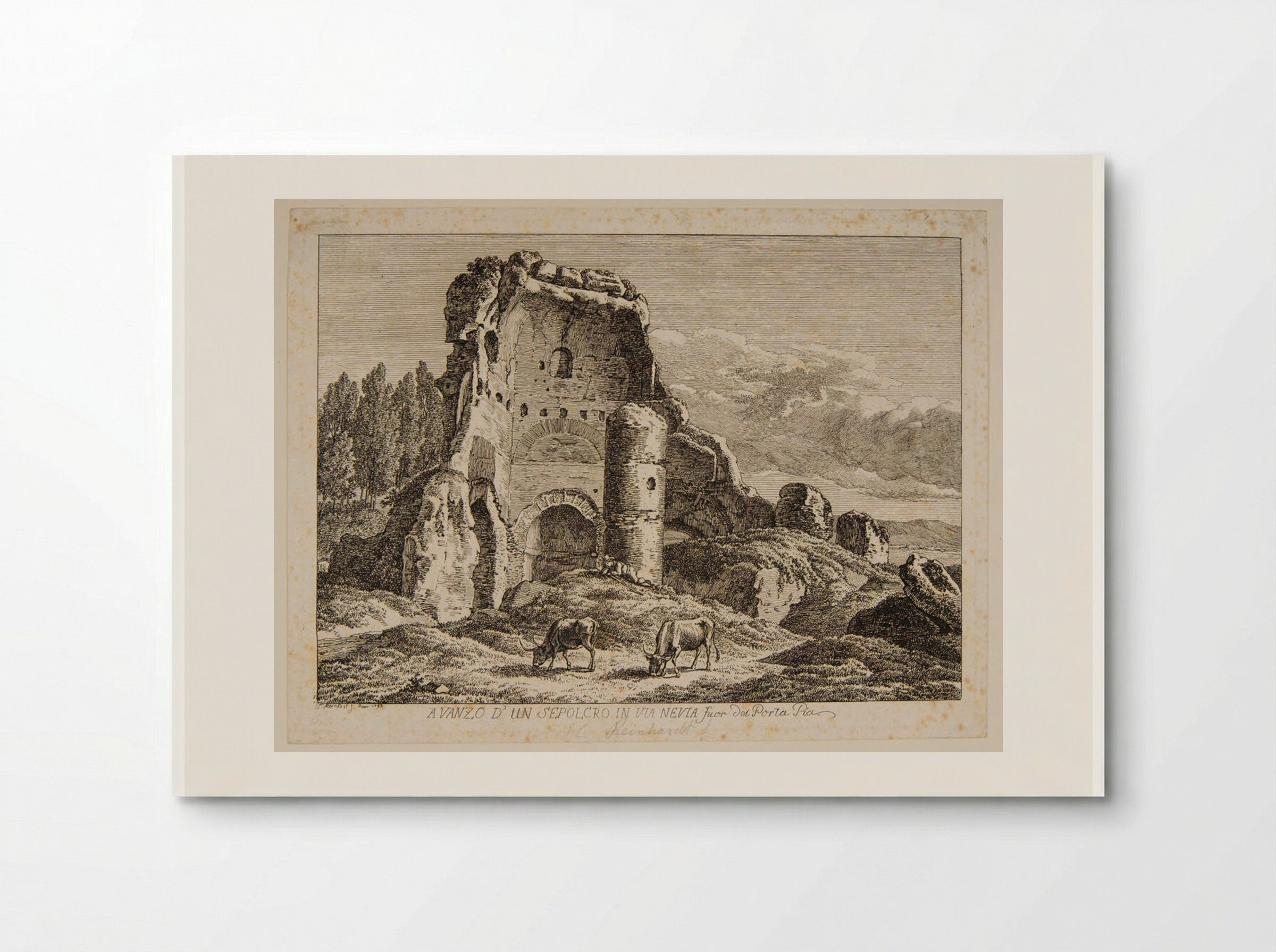 Ruins of a Tomb on the Via Nevia - Johann Christian Reinhart - Poster