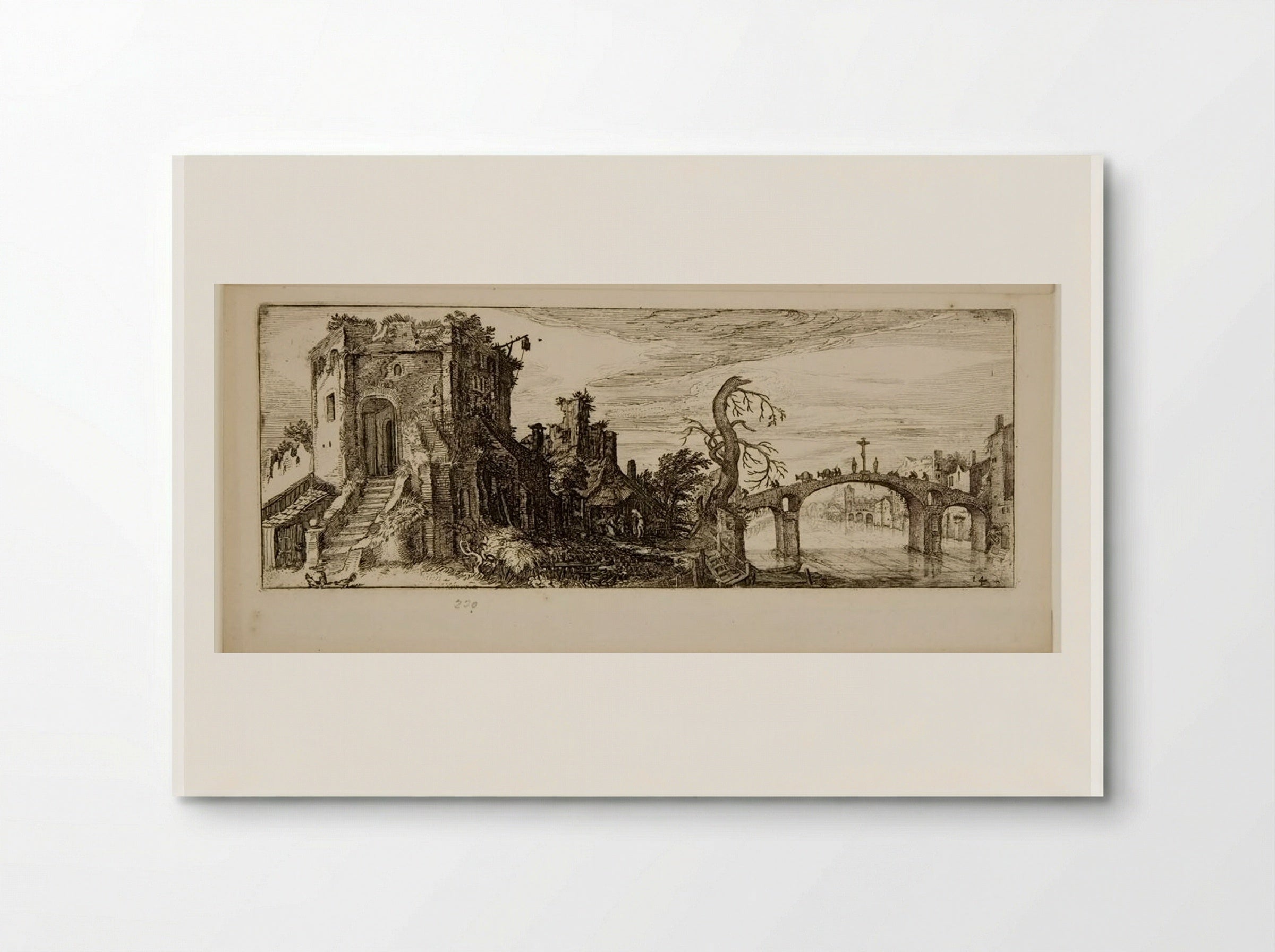 Ruins of a Tower and a Bridge - Jan van de Velde II - Poster