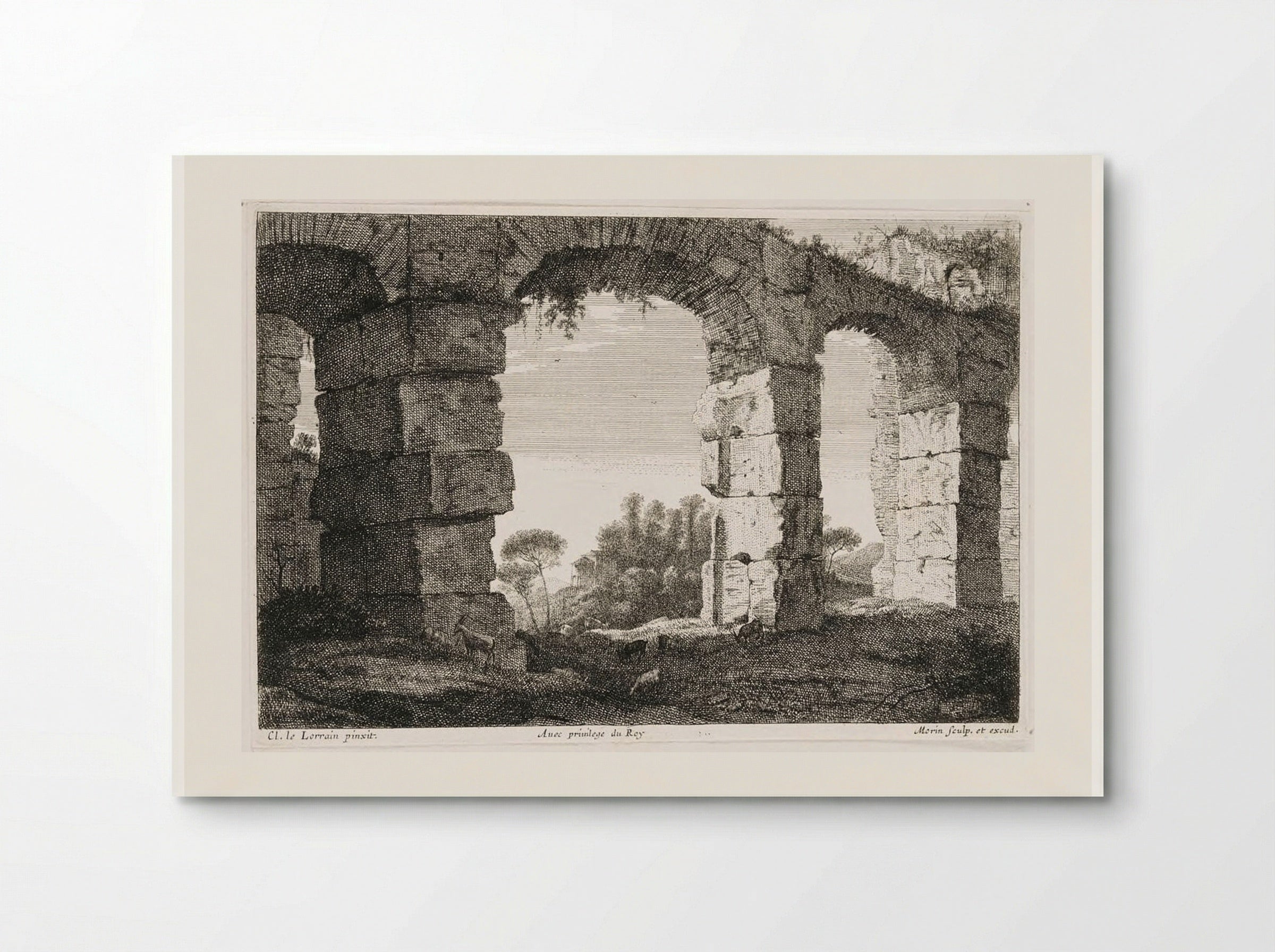 Ruins of an Aqueduct - Jean Morin - Poster