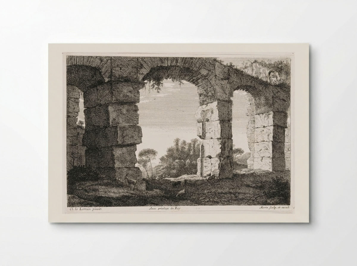 Ruins of an Aqueduct - Jean Morin - Poster