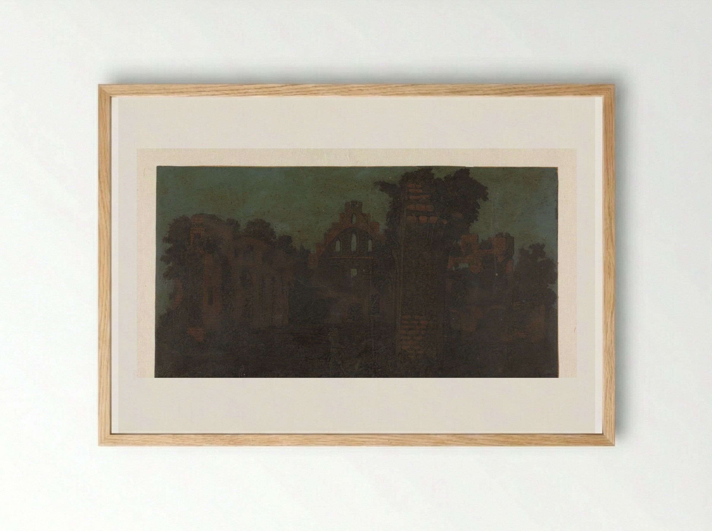 Ruins of the Abbey of Rijnsburg, Large Version - Hercules Segers - Framed Print Wood
