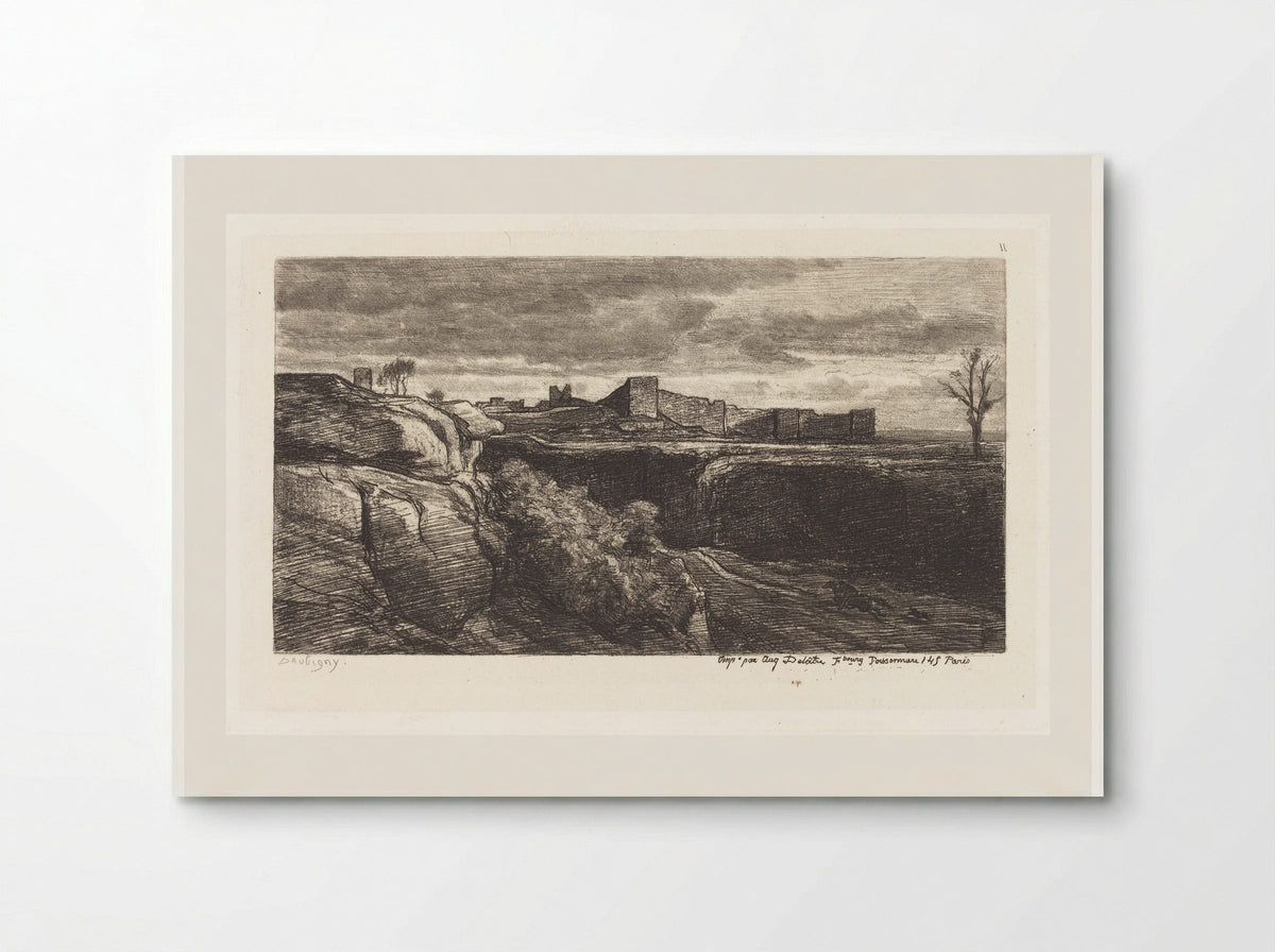 Ruins of the Chateau of Crémieu - Charles-François Daubigny - Poster