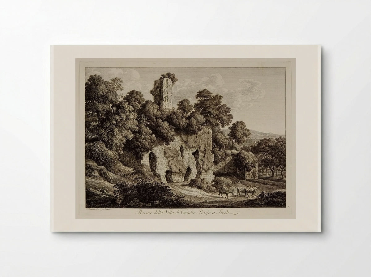 Ruins of the Villa of Publius Ventidius Bassus at Tivoli - Johann Christian Reinhart - Poster