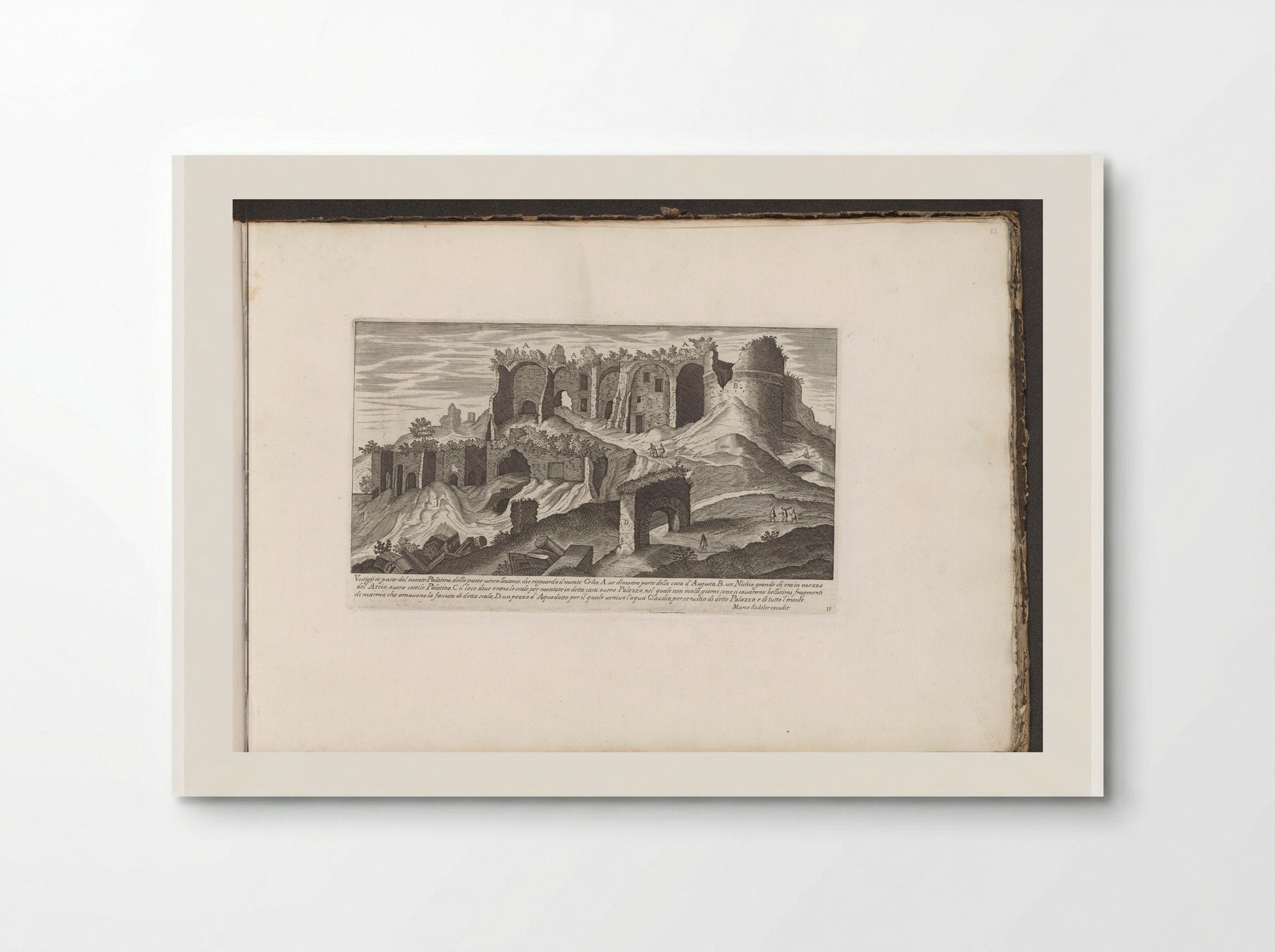 Ruins on the Slopes of the Palatine Hill, with an Arch of the Aqua Claudia - Giovanni Giacomo de' Rossi - Poster