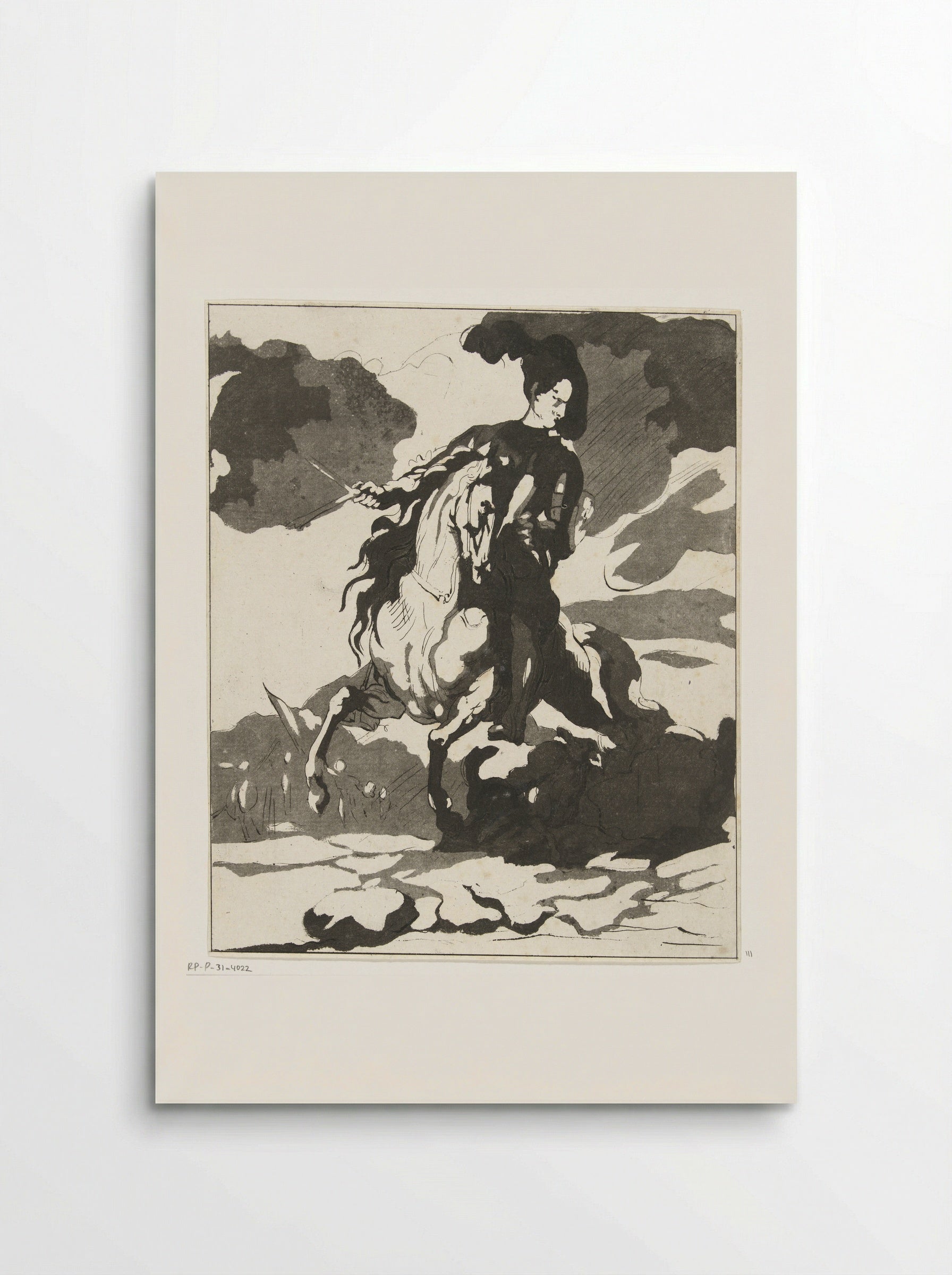 Ruiter met hond - Anthonie van den Bos - Poster