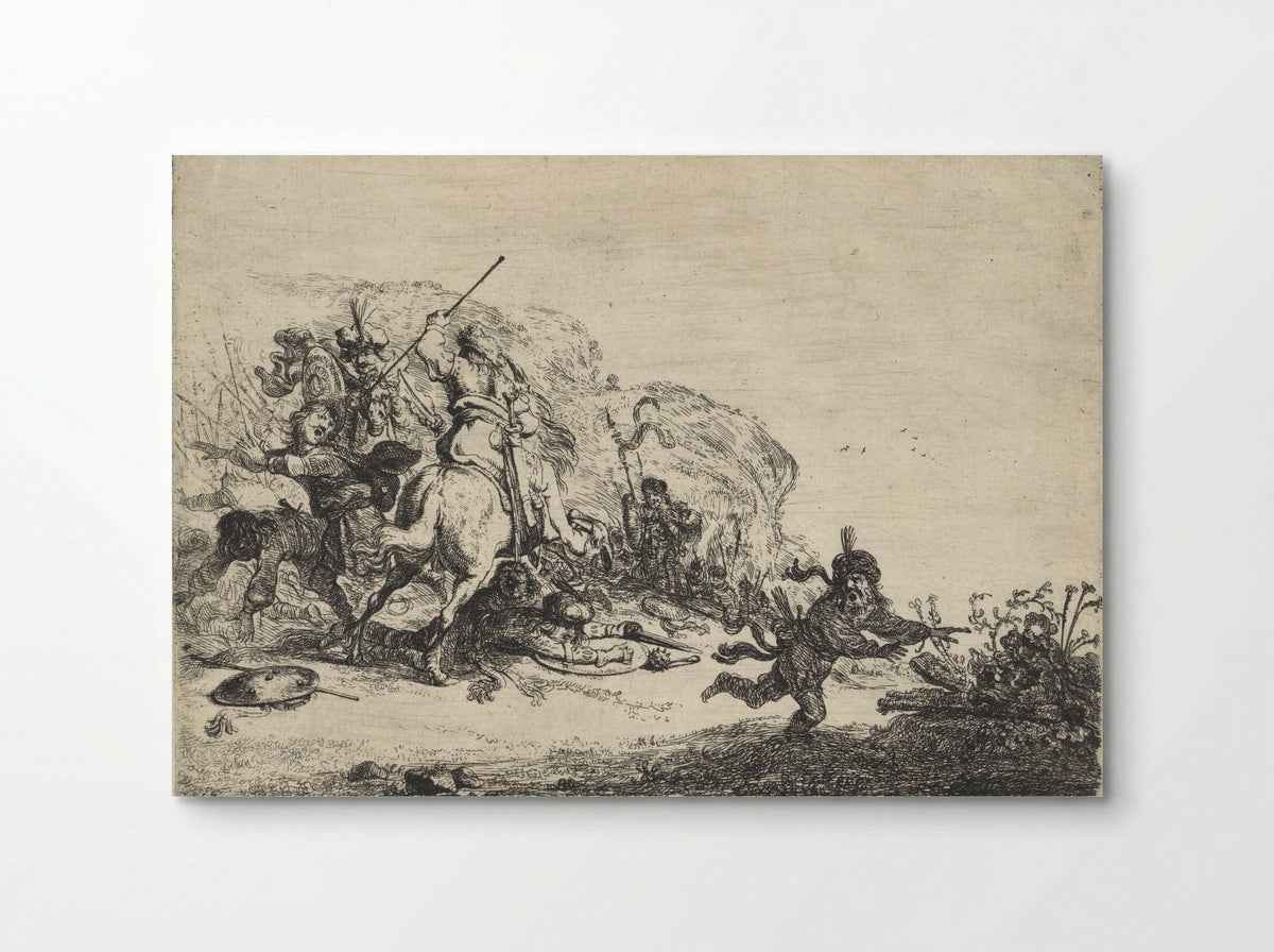 Ruitergevecht (Cavalry Skirmish) - Pieter Cornelisz. Verbeeck - Poster