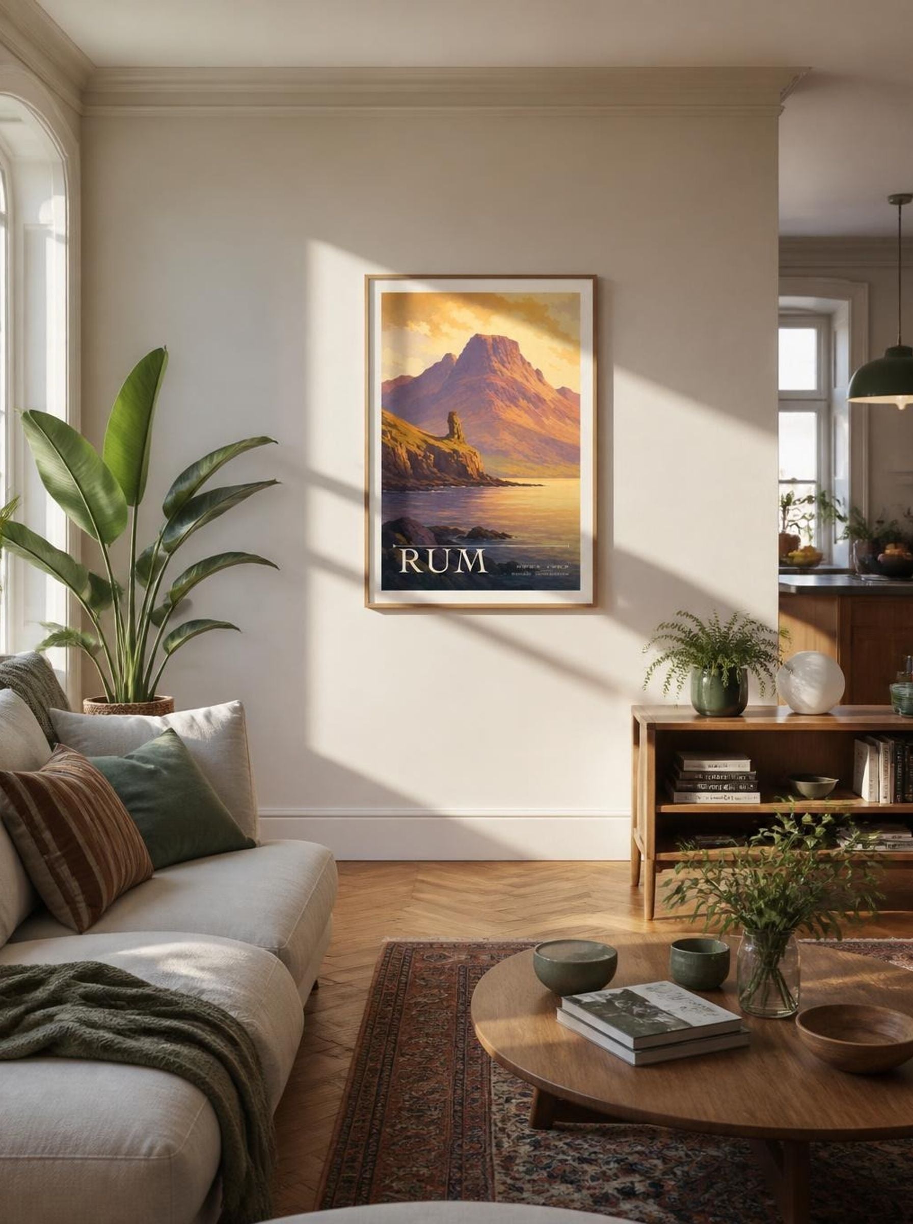Rum Highland United Kingdom Travel Poster - Lifestyle