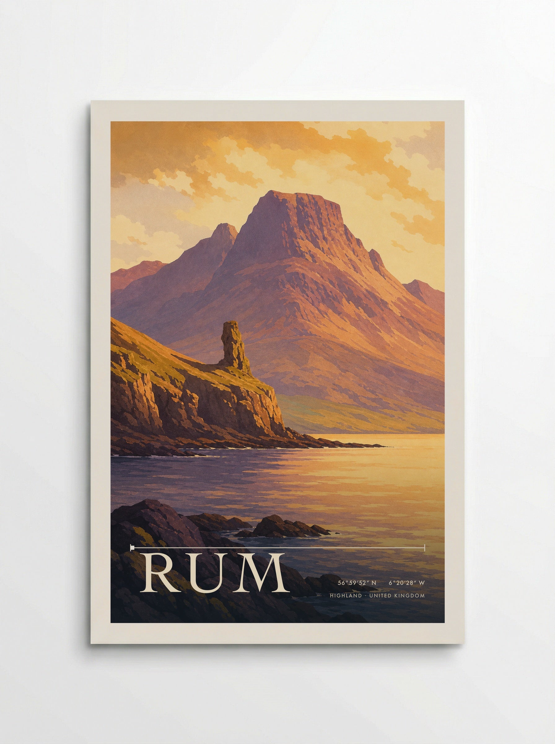 Rum Highland United Kingdom Travel Poster - Poster