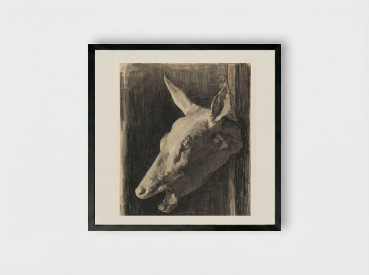 Runderkop (Cattle Head) - Agnieta Cornelia Gijswijt - Framed Print Black