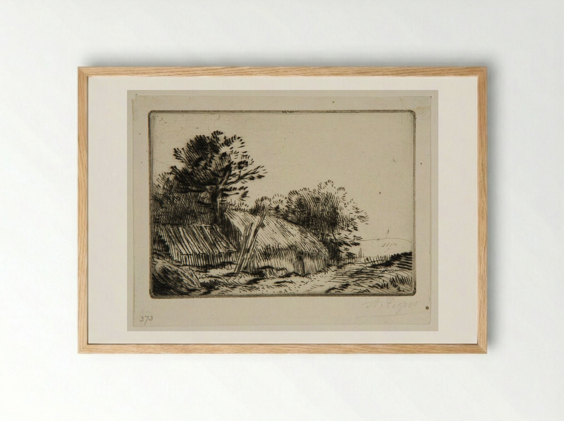 Rural Scene - Alphonse Legros - Framed Print Wood