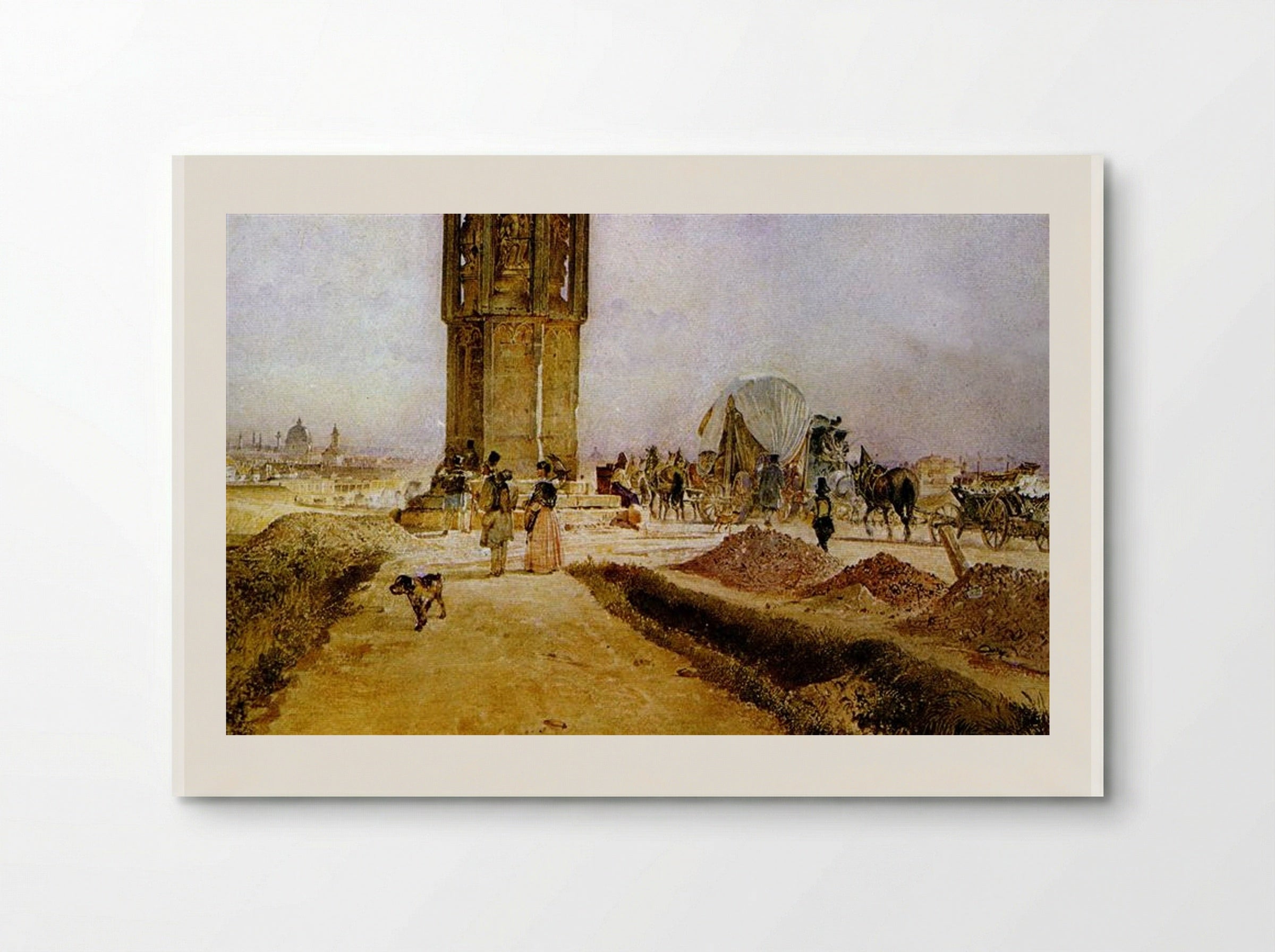 Rush Hour Traffic on the National Road - Rudolf von Alt - Poster
