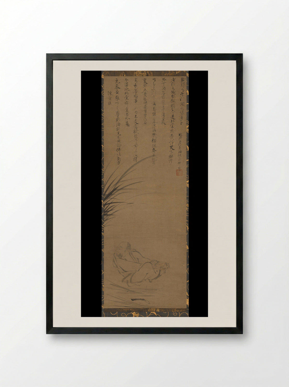 Rush-Sandal Chen (Chen Puxie) - Ikkyū Sōjun - Framed Print Black
