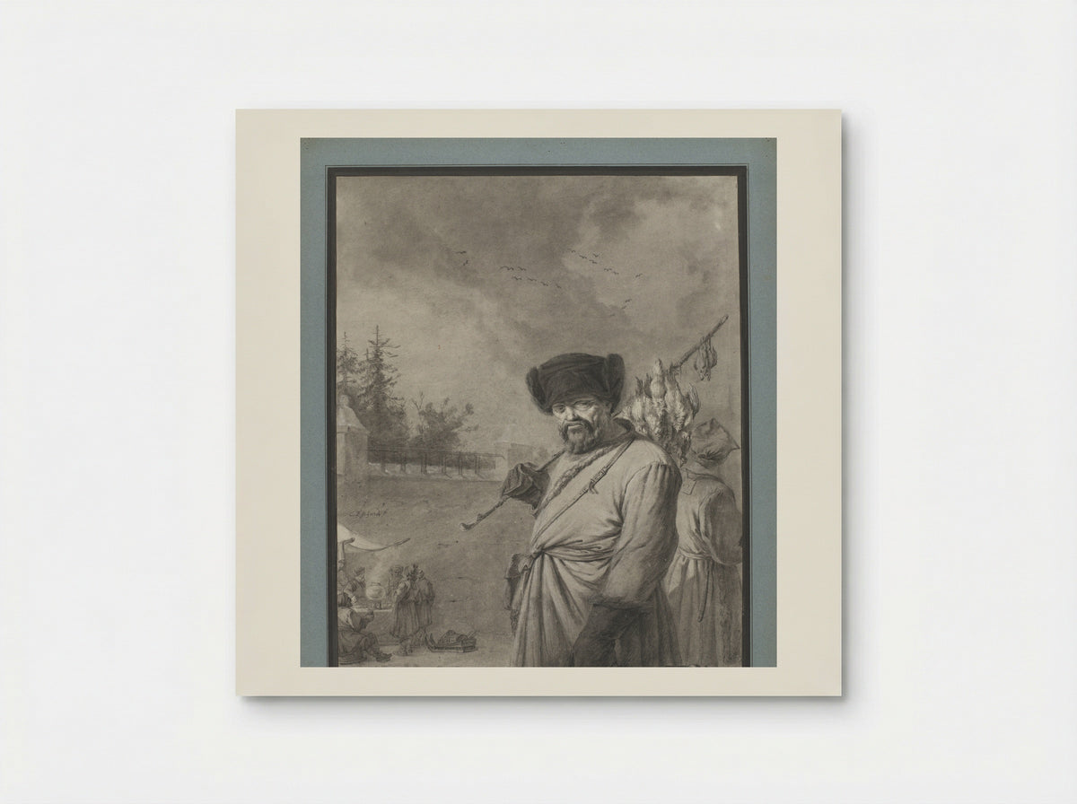 Russian Peasant with Game Birds on a Pole - Charles Echard - Poster