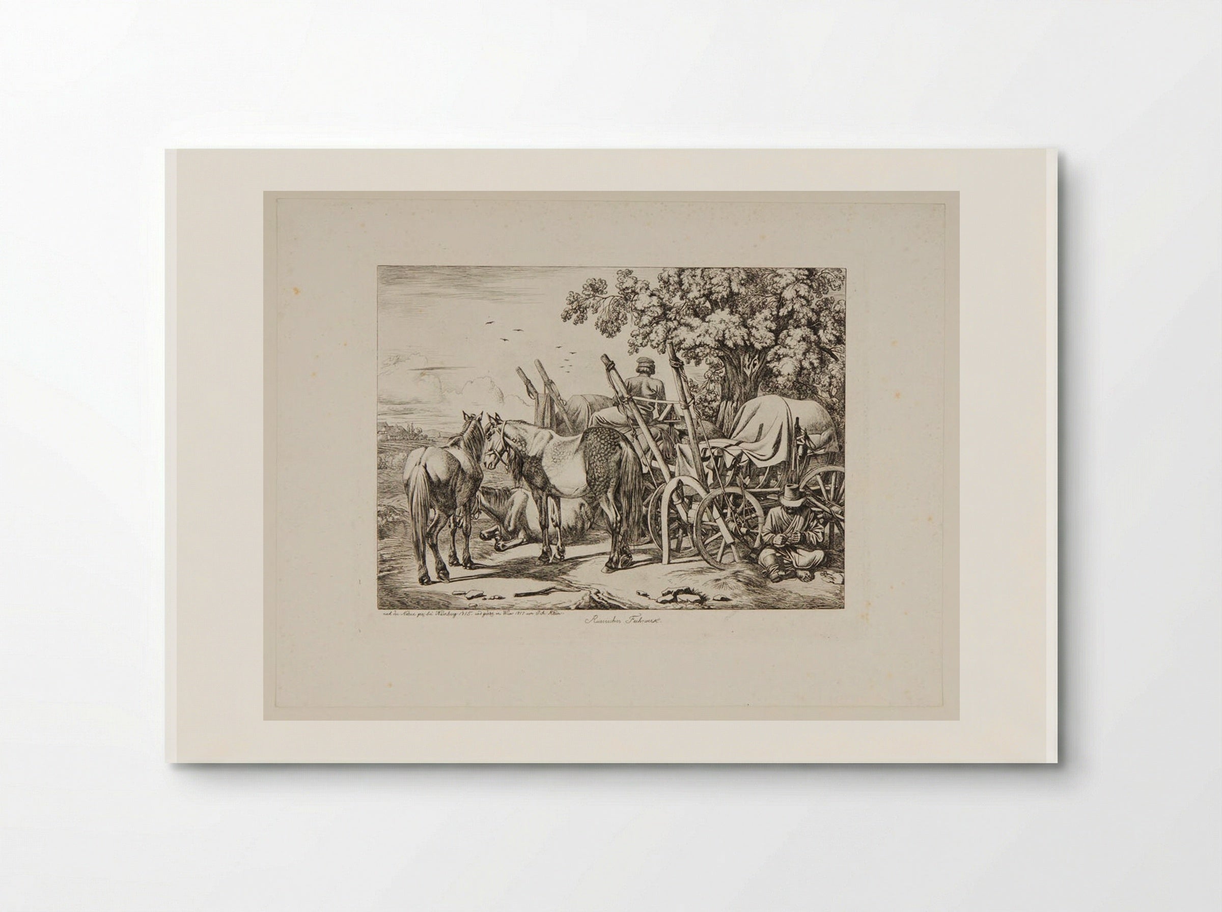 Russian Wagon - Johann Adam Klein - Poster
