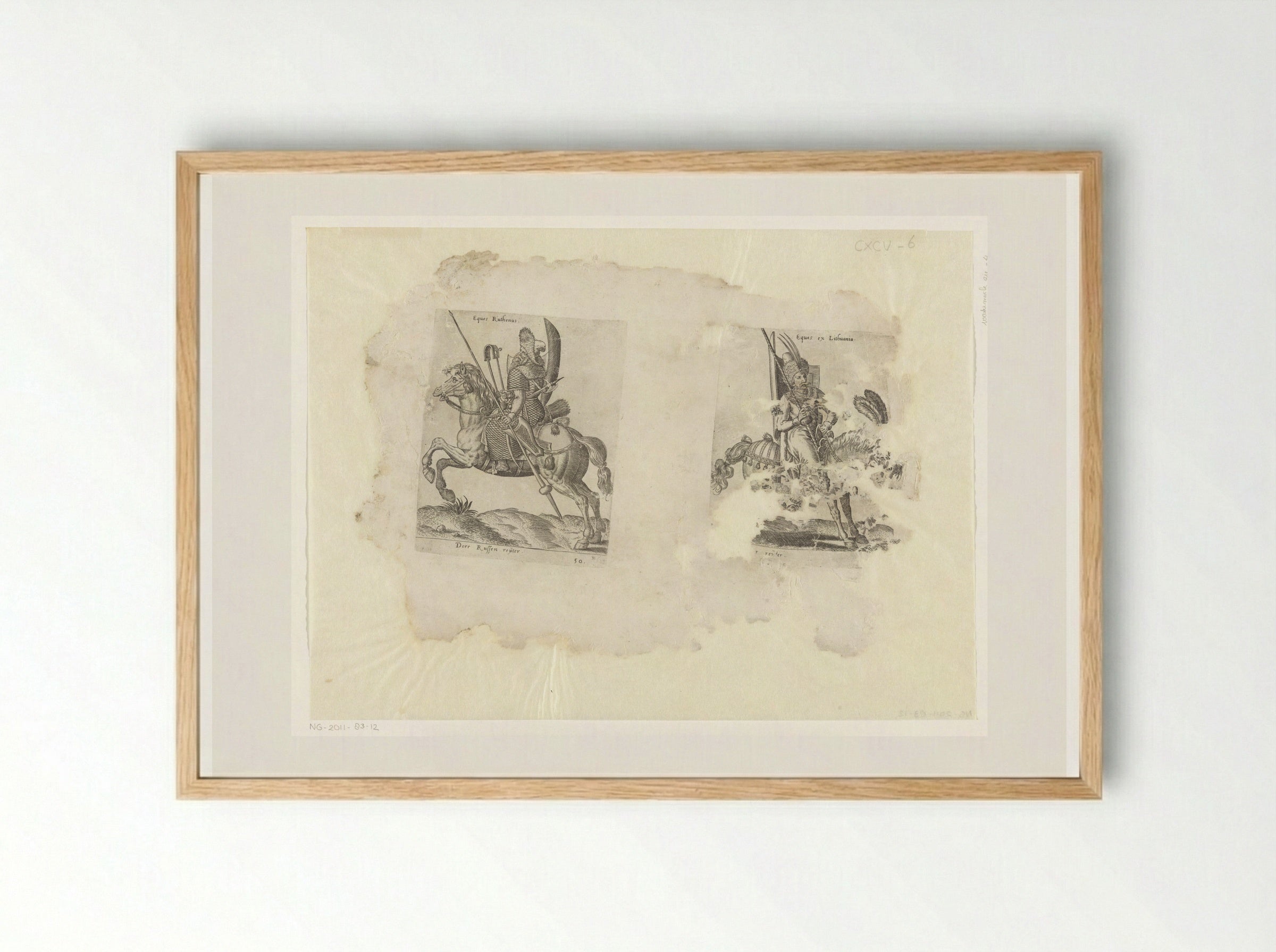 Russische en Litouwse ruiter - Abraham de Bruyn - Framed Print Wood