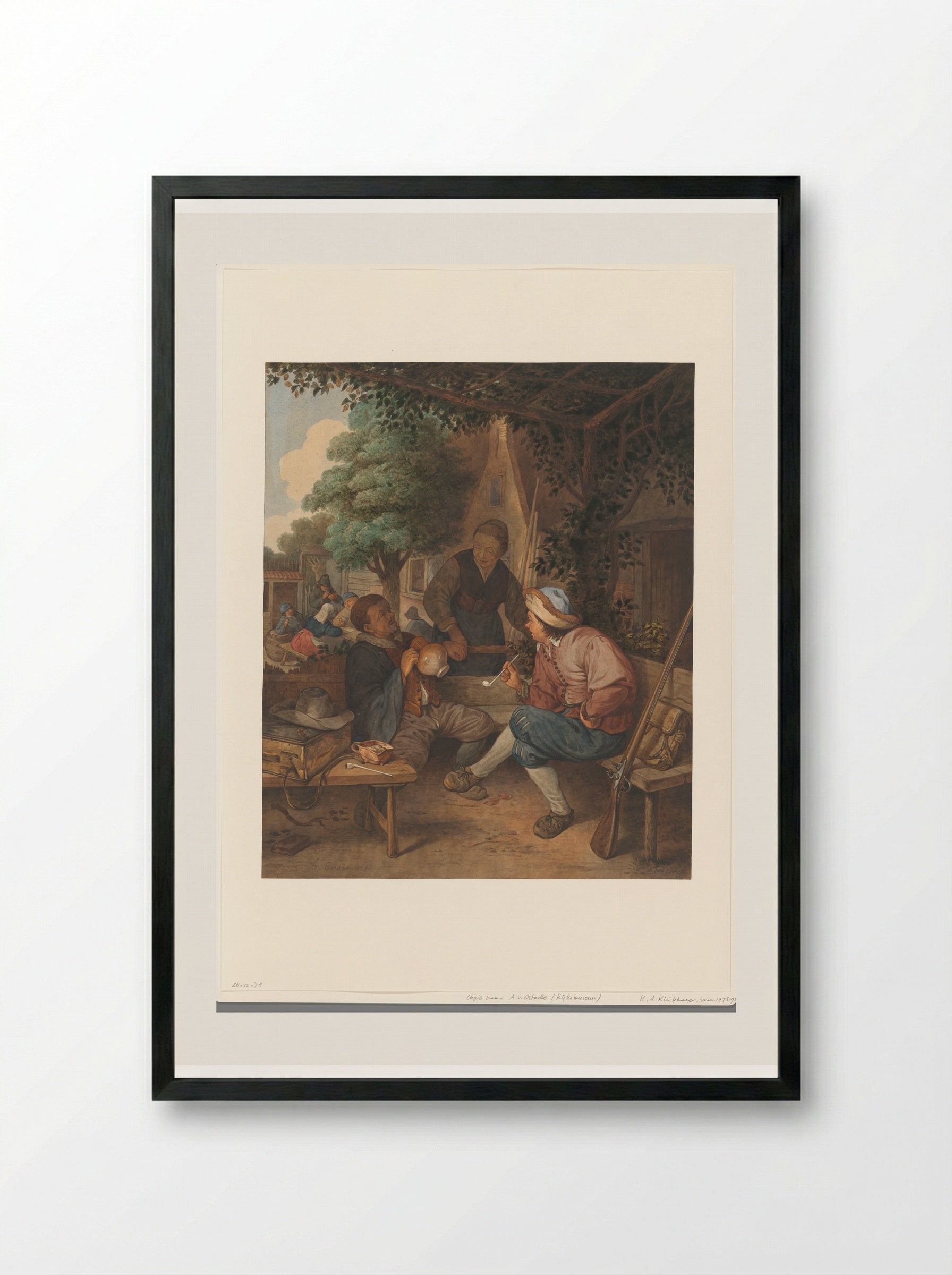 Rustende reizigers - Hendrik Abraham Klinkhamer - Framed Print Black