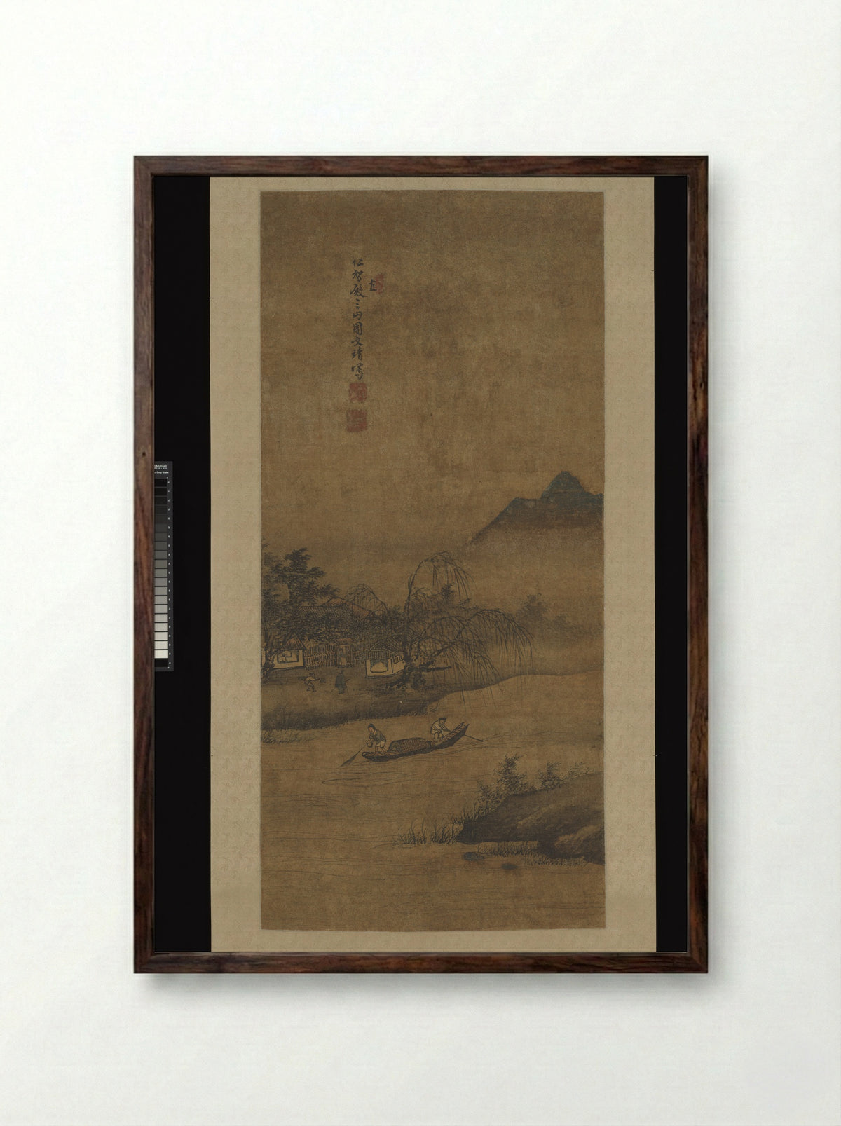 Rustic Retreat Among Fishermen - Zhou Wenjing - Framed Print Dark Wood