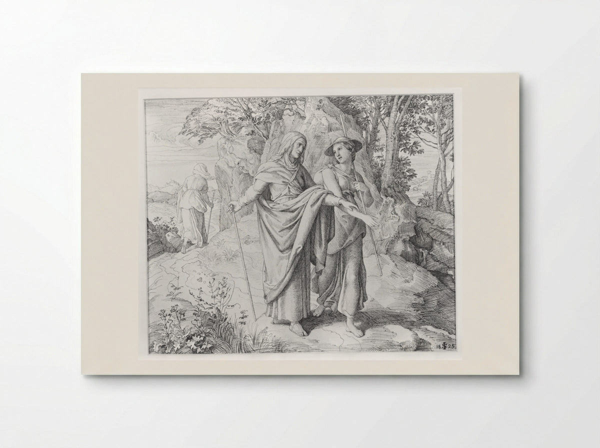 Ruth and Naomi Travelling to Bethlehem - Julius Schnorr von Carolsfeld - Poster