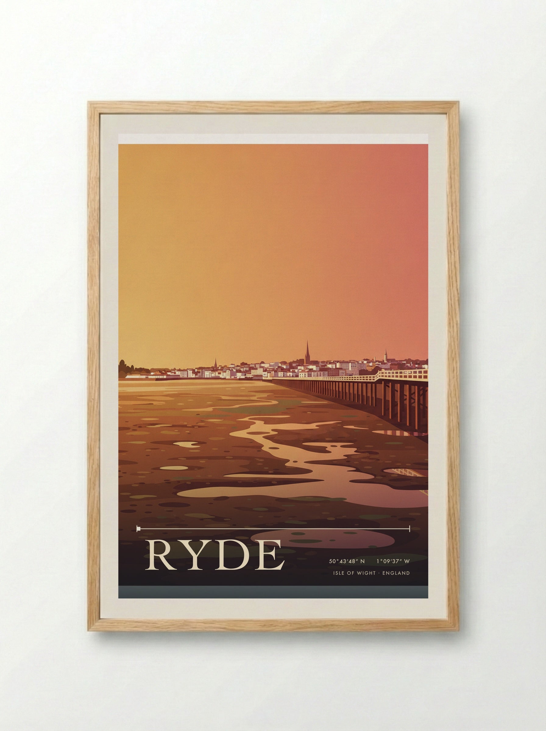 Ryde Isle of Wight England Travel Poster - Framed Print Wood