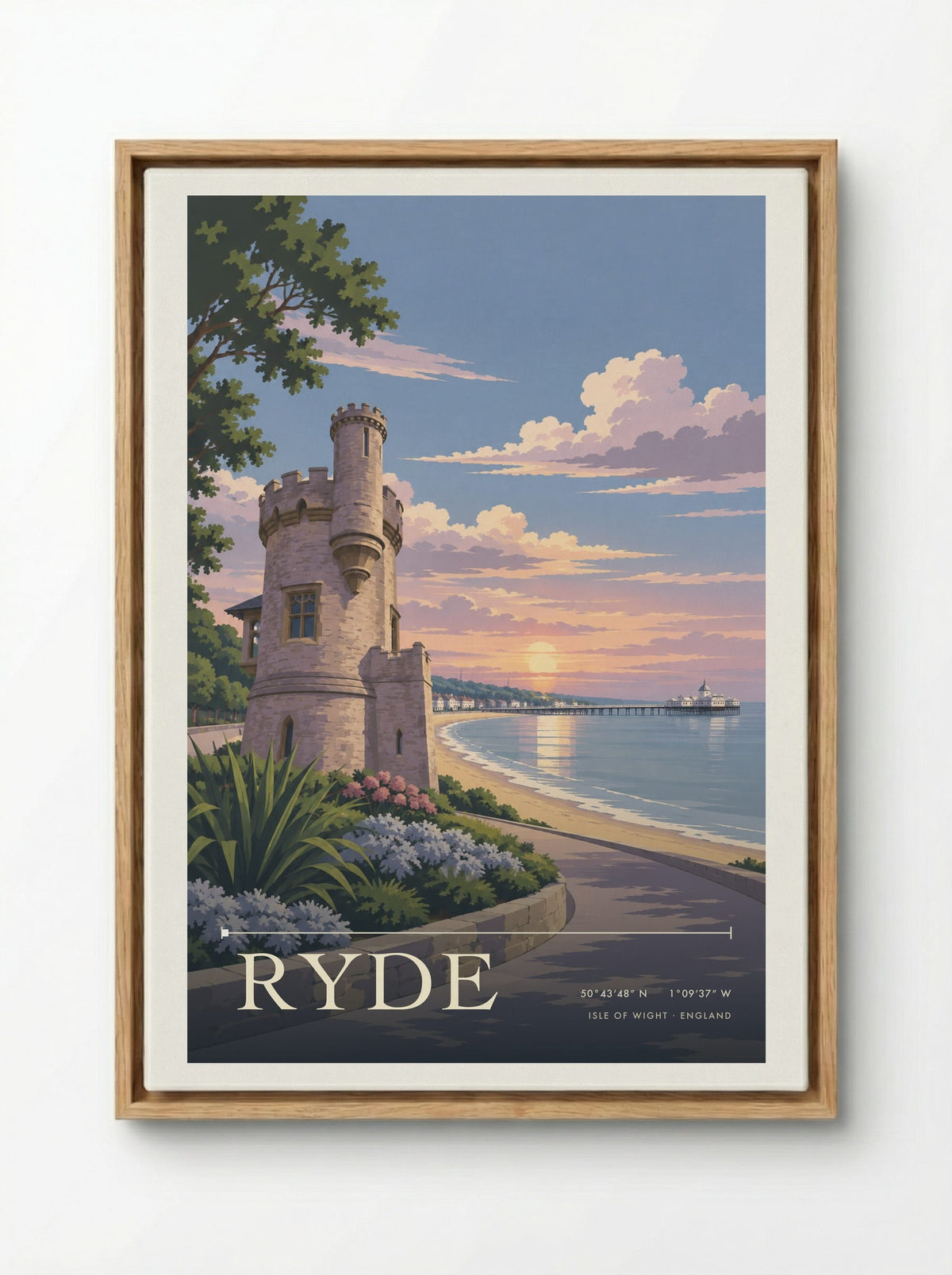 Ryde Isle of Wight | Travel Poster - Framed Canvas Wood