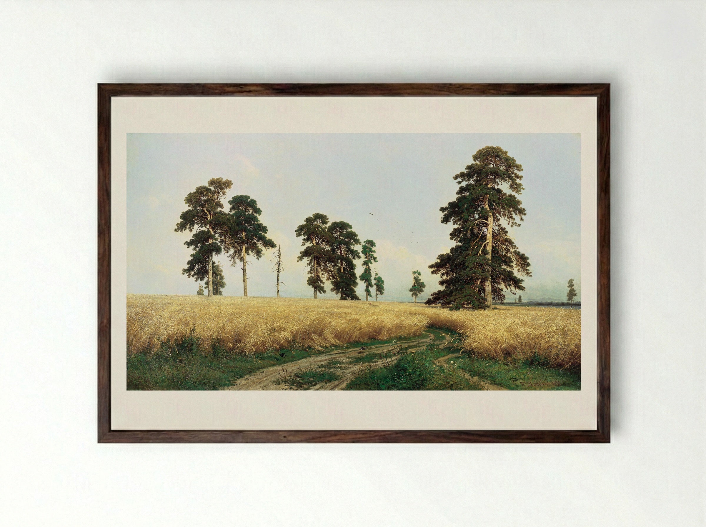 Rye - Ivan Shishkin - Framed Print Dark Wood